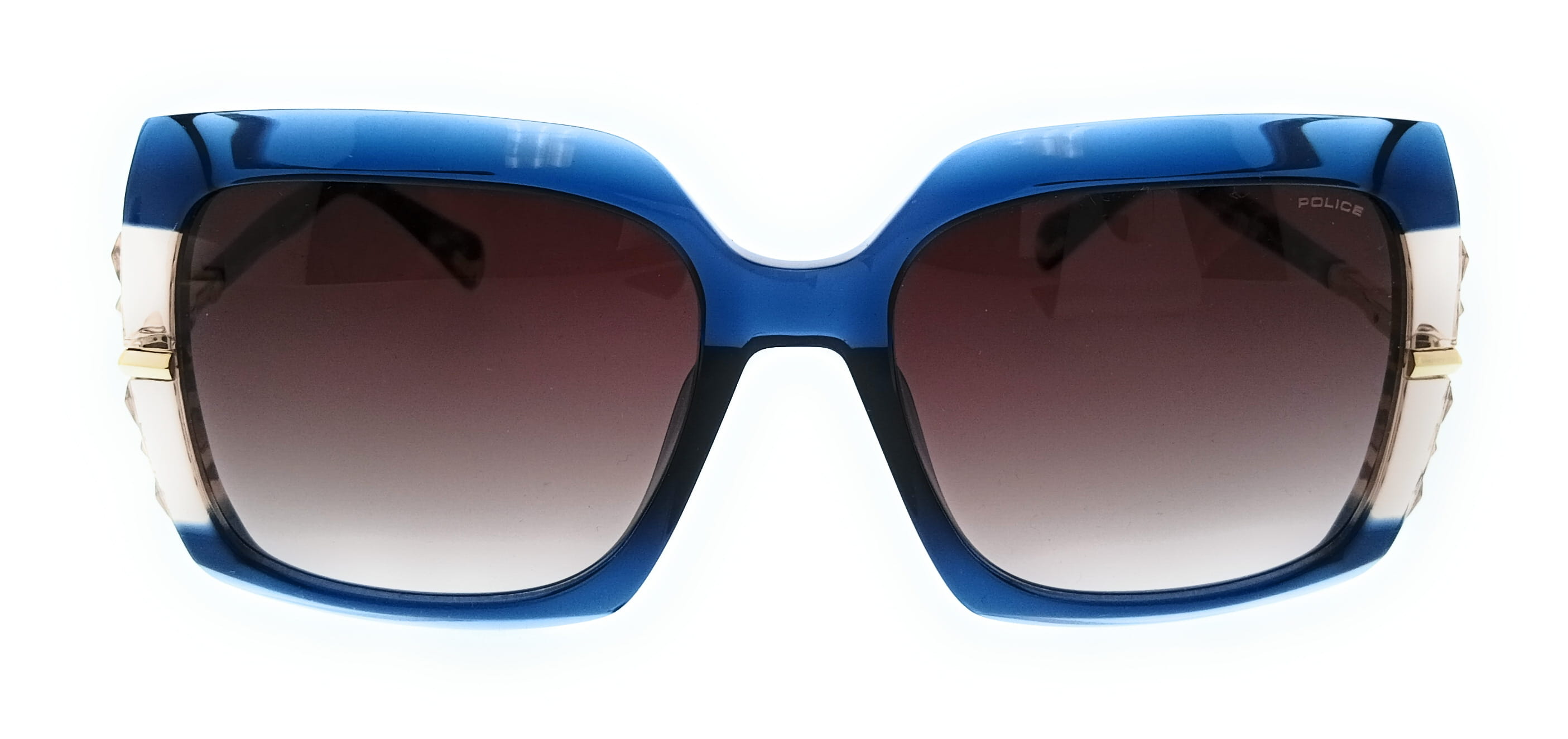 POLICE PLG23 0AGQ Blue Square Womens Sunglasses
