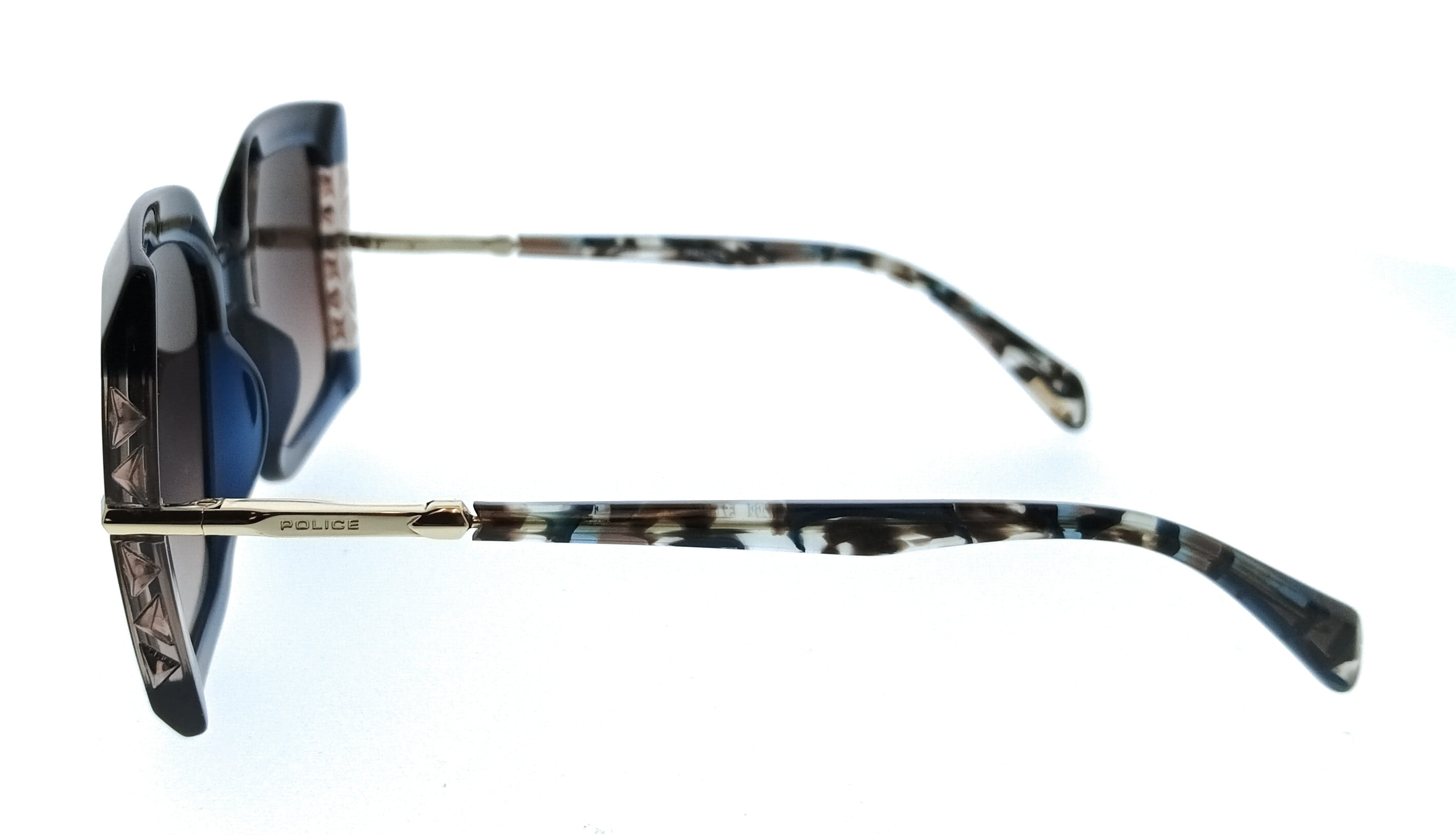 POLICE PLG23 0AGQ Blue Square Womens Sunglasses