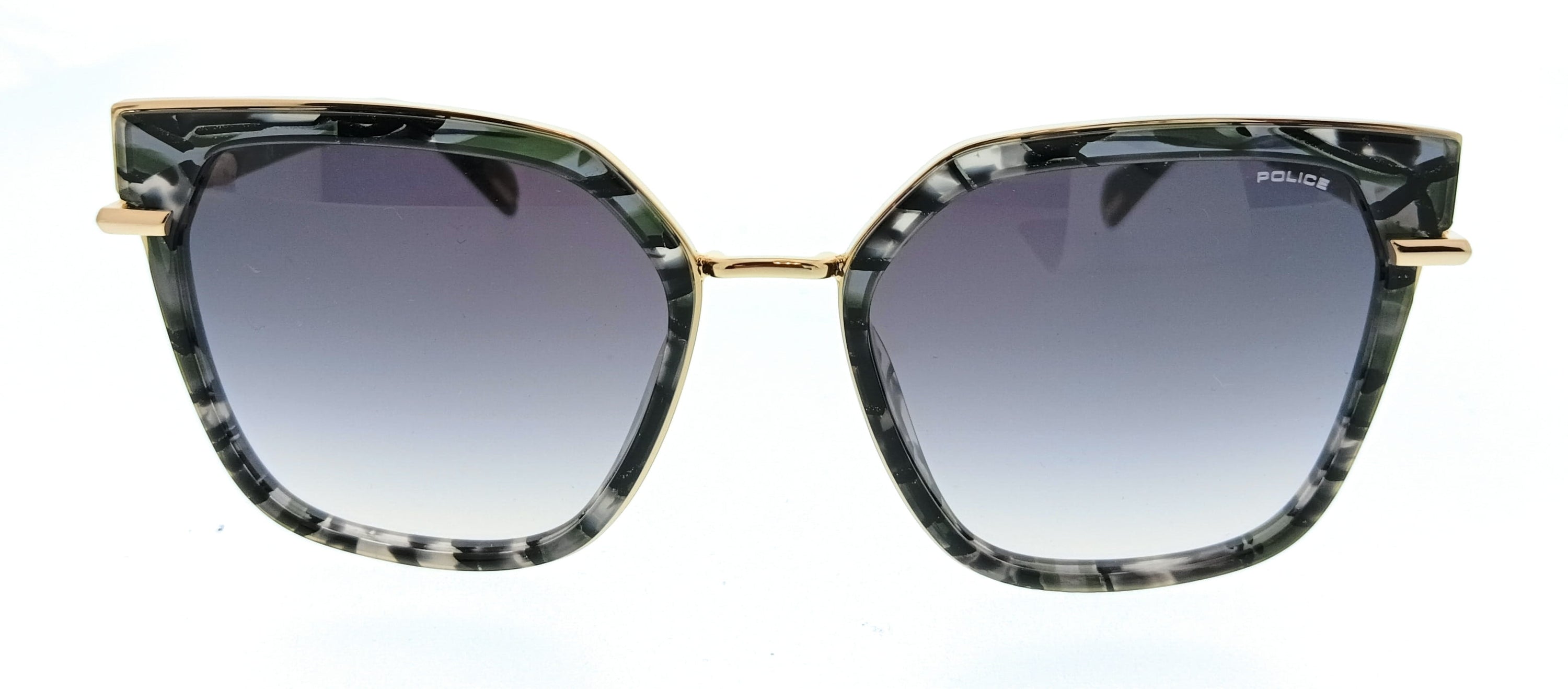 POLICE PLG24 300Y Shiny Rose Gold Square Womens Sunglasses