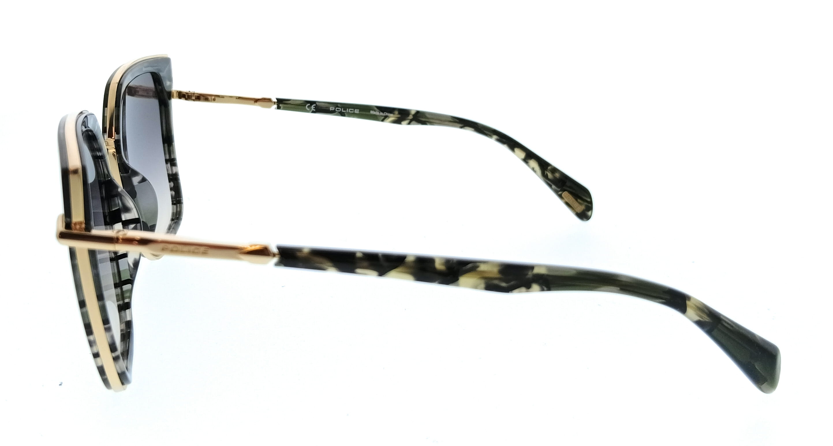 POLICE PLG24 300Y Shiny Rose Gold Square Womens Sunglasses