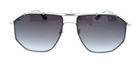 POLICE PLL17 0K07 Silver Geometric Mens Sunglasses