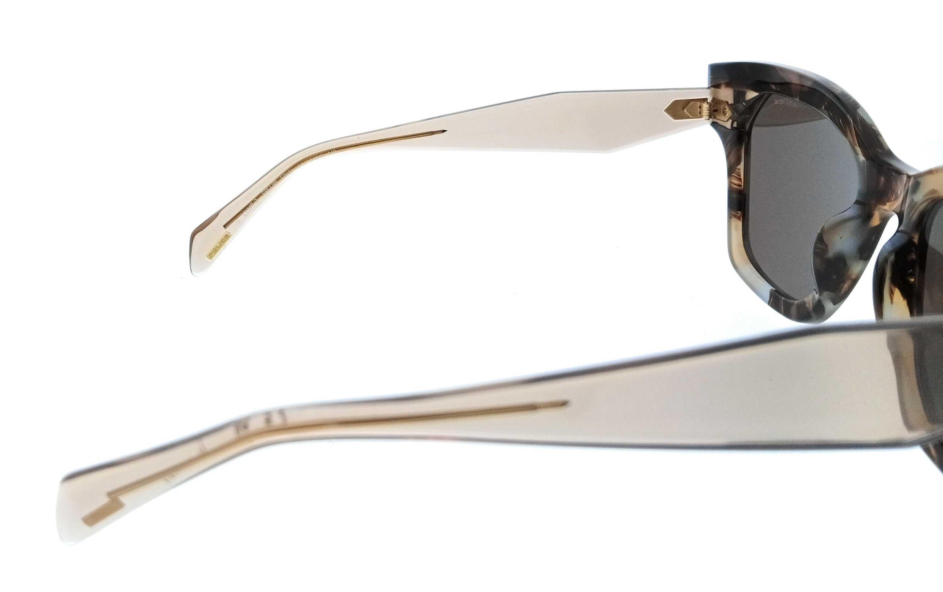 POLICE PLL98M 0AM5 Brown Geometric Womens Sunglasses
