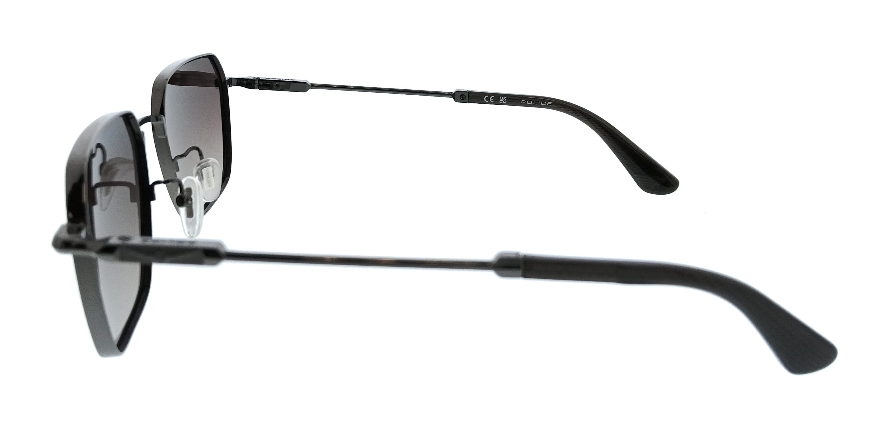 POLICE PLN41 568 Gunmetal Geometric Mens Sunglasses