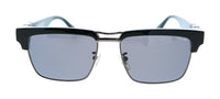 POLICE PLP25 672 Shiny Black Gold Square Mens Sunglasses