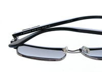 POLICE PLP25 672 Shiny Black Gold Square Mens Sunglasses