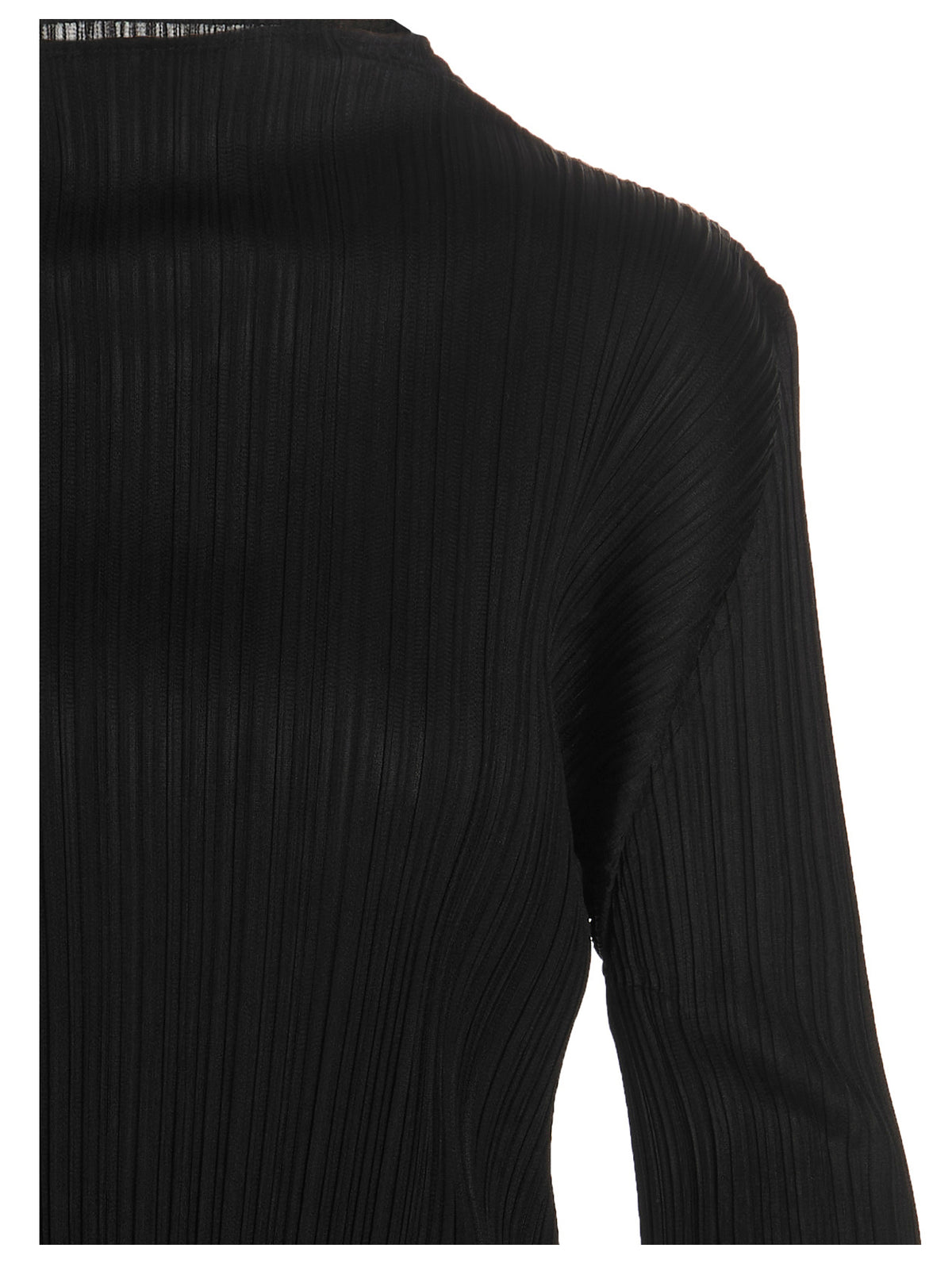 Pleats Please Issey Miyake Women 'Basics' Black Long Sleeve Top