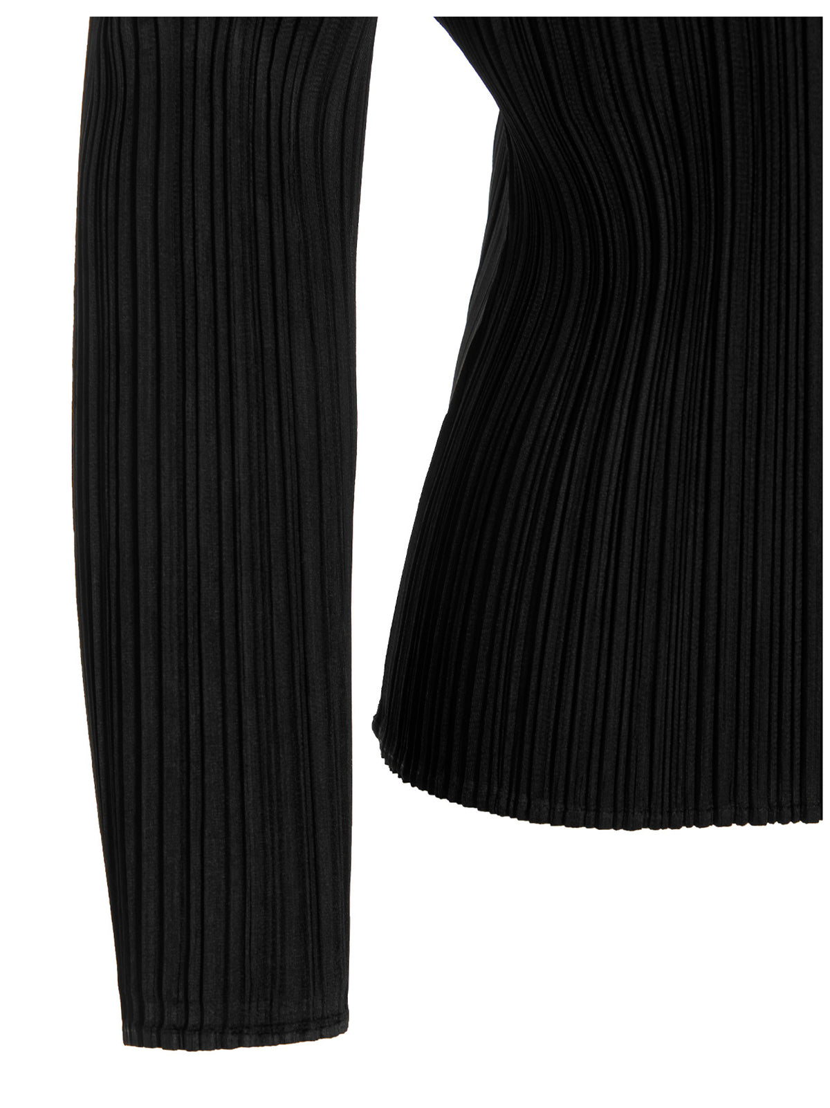 Pleats Please Issey Miyake Women 'Basics' Black Long Sleeve Top