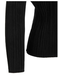 Pleats Please Issey Miyake Women 'Basics' Black Long Sleeve Top