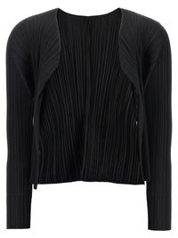 Pleats Please Issey Miyake Women Black 'Basics' Cardigan