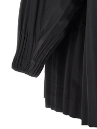 Pleats Please Issey Miyake Women A-Line Black 'Smooth Coat' Coat