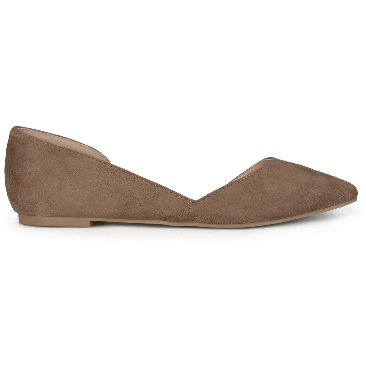 Ester Womens Faux Suede Slip On D'Orsay