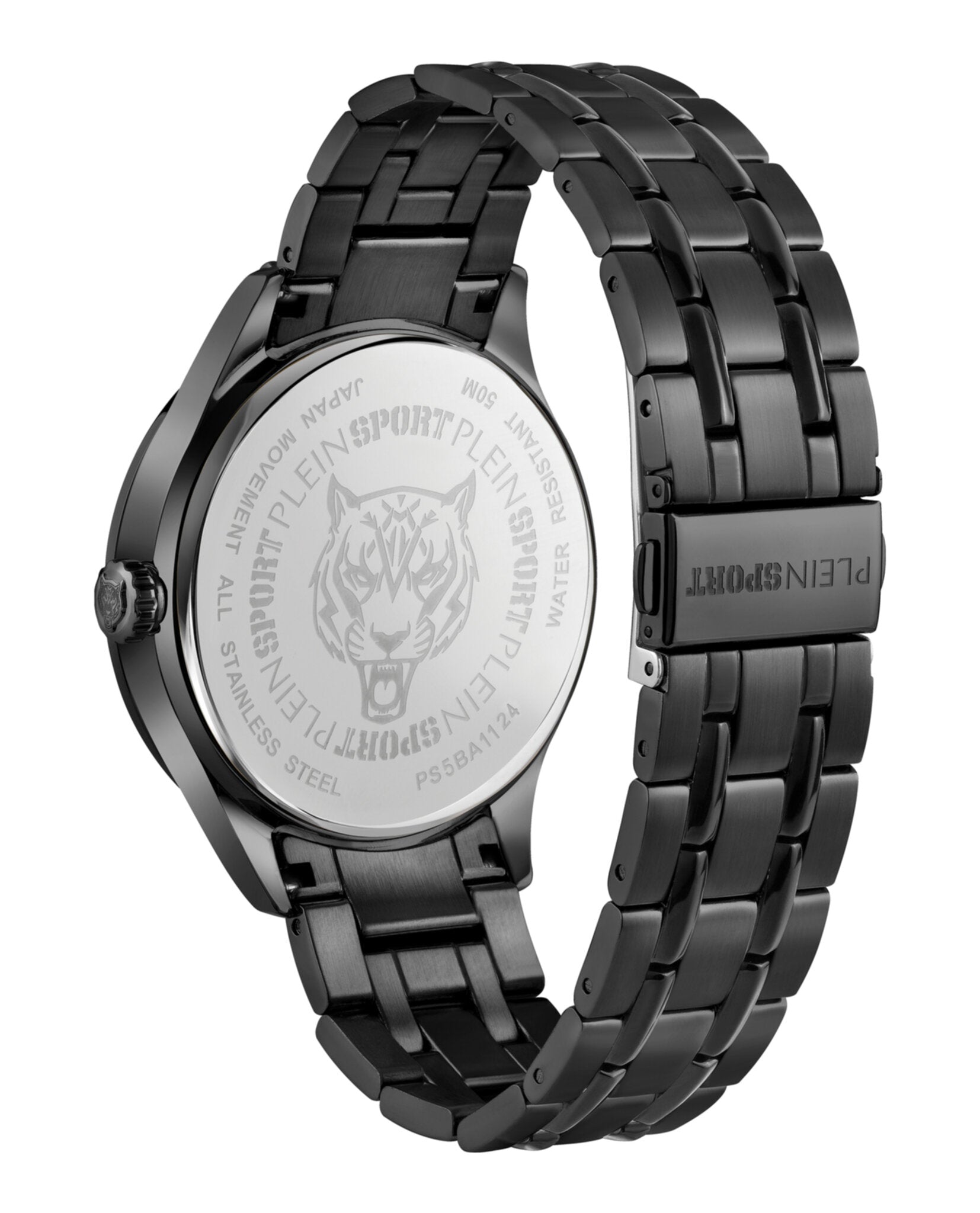 Plein Sport Mens Black 45mm Bracelet Fashion Watch
