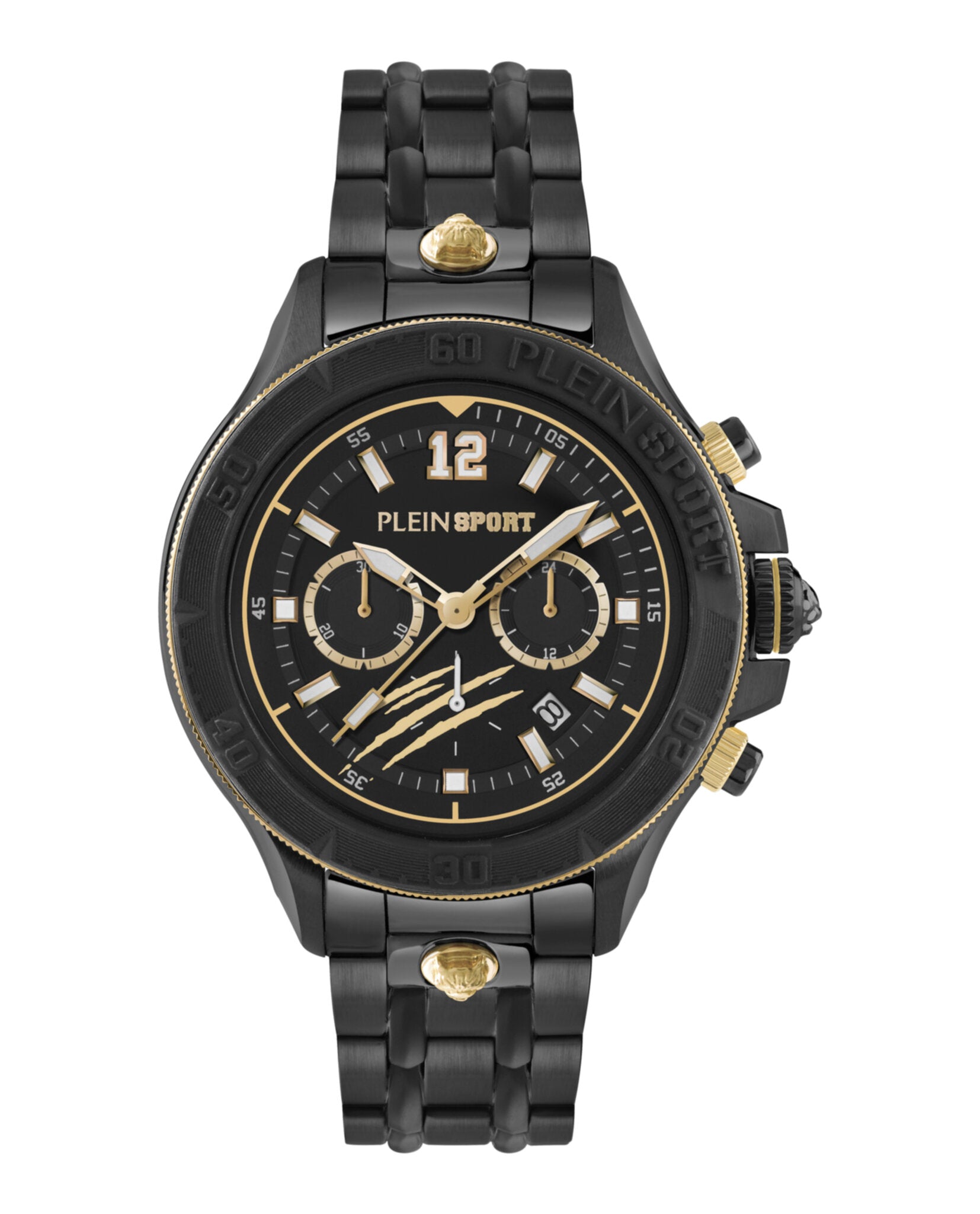 Plein Sport Mens Black 47.5mm Bracelet Fashion Watch