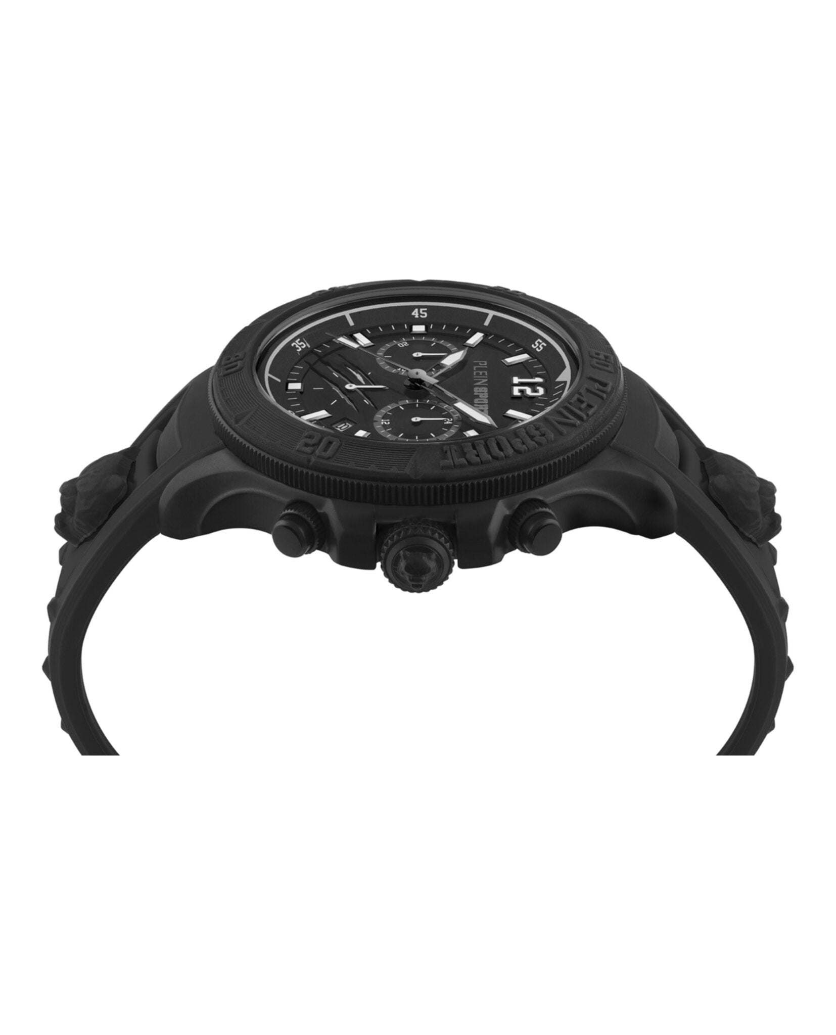 Plein Sport Mens Black 47mm Strap Fashion Watch