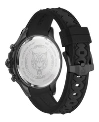 Plein Sport Mens Black 47mm Strap Fashion Watch