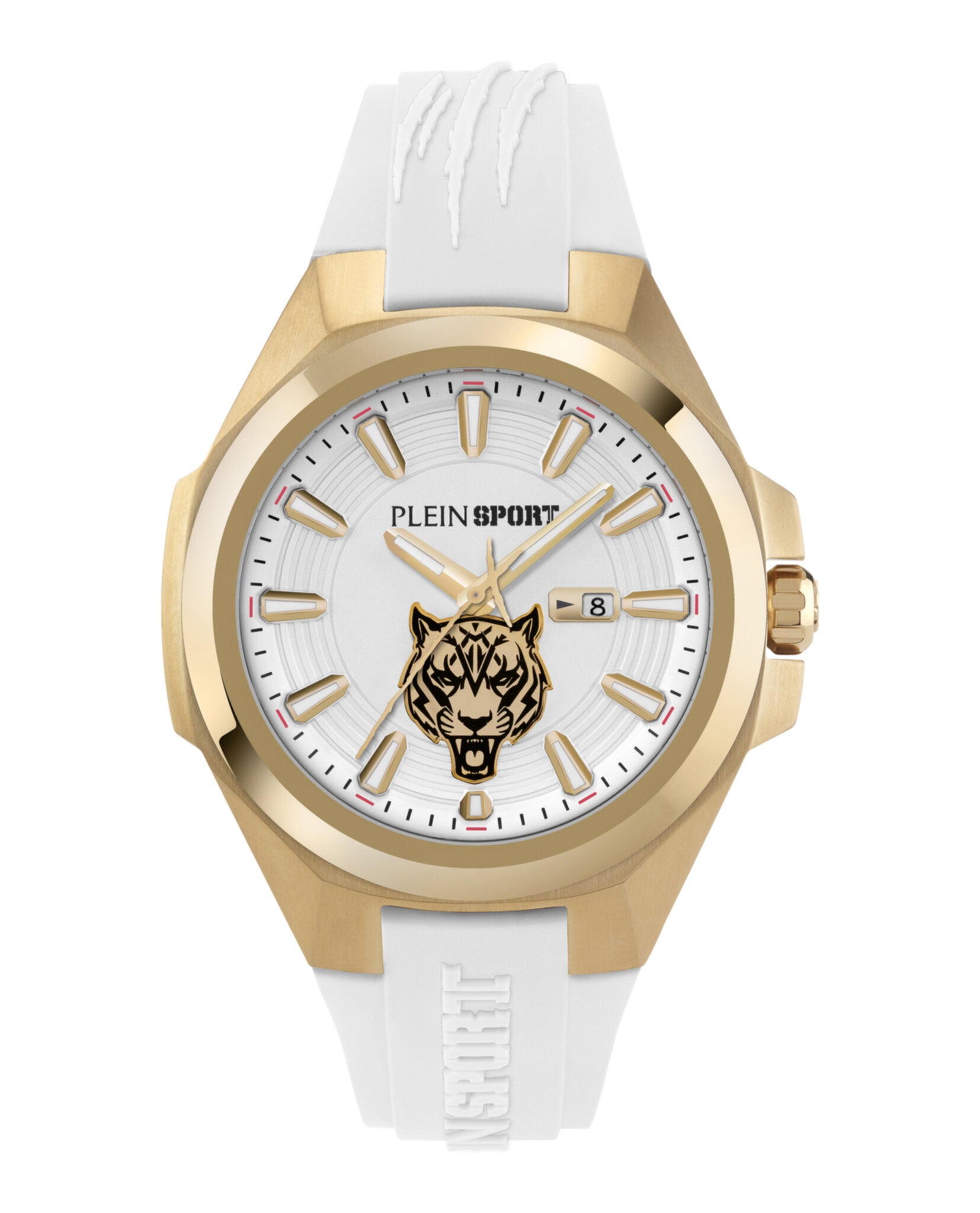 Plein Sport Mens Gold 47mm Strap Fashion Watch