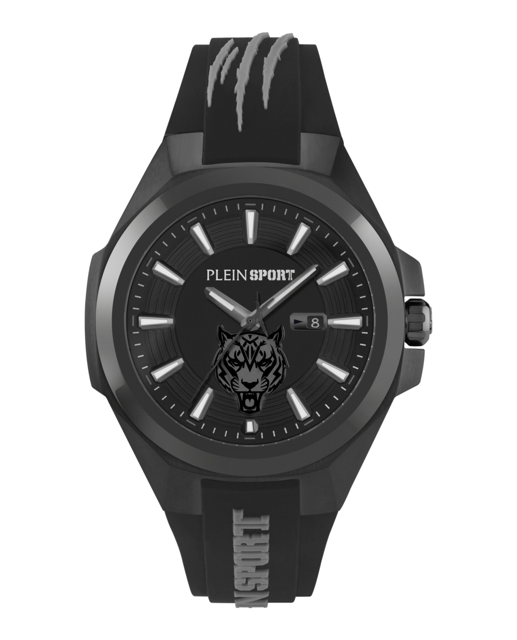 Plein Sport Mens Black 47mm Strap Fashion Watch