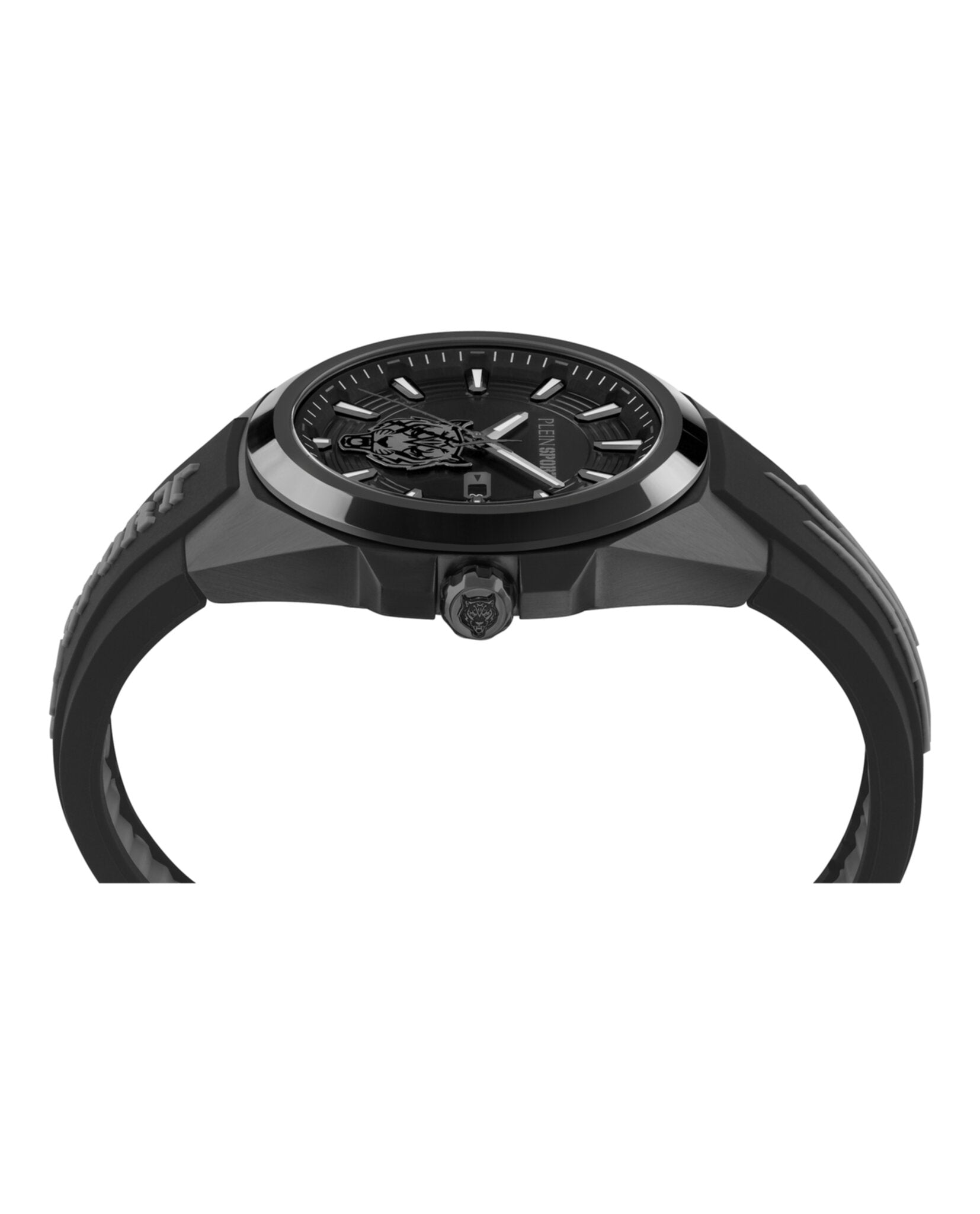 Plein Sport Mens Black 47mm Strap Fashion Watch