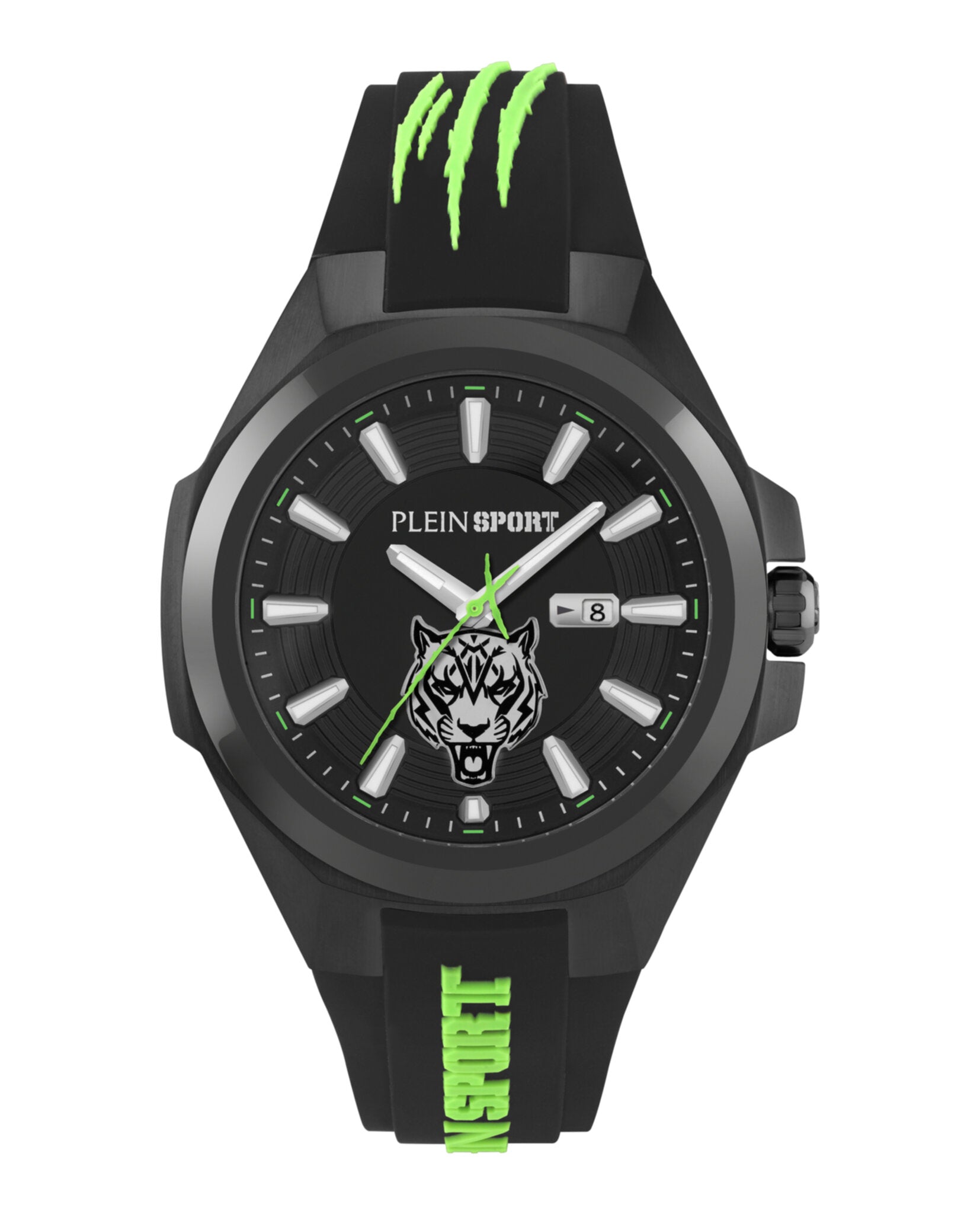 Plein Sport Mens Black 47mm Strap Fashion Watch