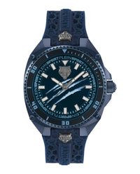 Plein Sport Mens Blue 47mm Strap Fashion Watch Blue