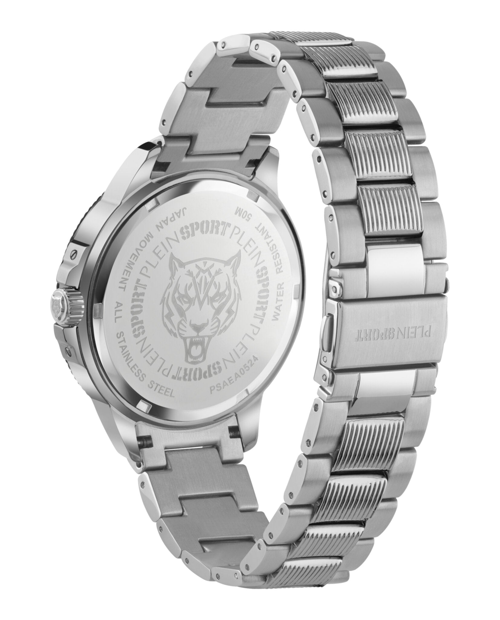 Plein Sport Mens  Stainless Steel 45mm Bracelet Fashion Watch