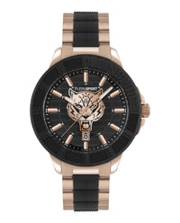 Plein Sport Mens Two Tone 45mm Bracelet Fashion Watch