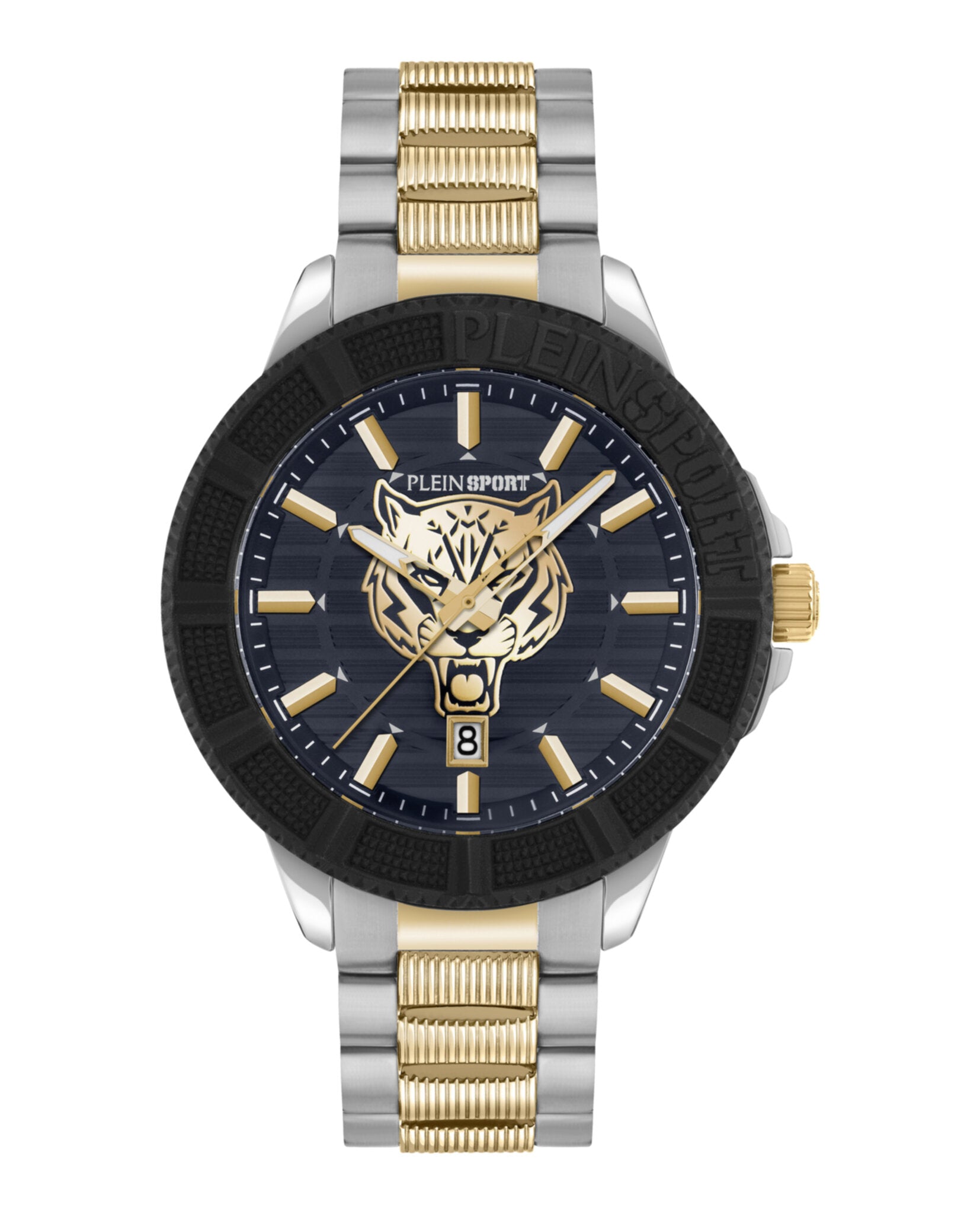 Plein Sport Mens Two Tone 45mm Bracelet Fashion Watch