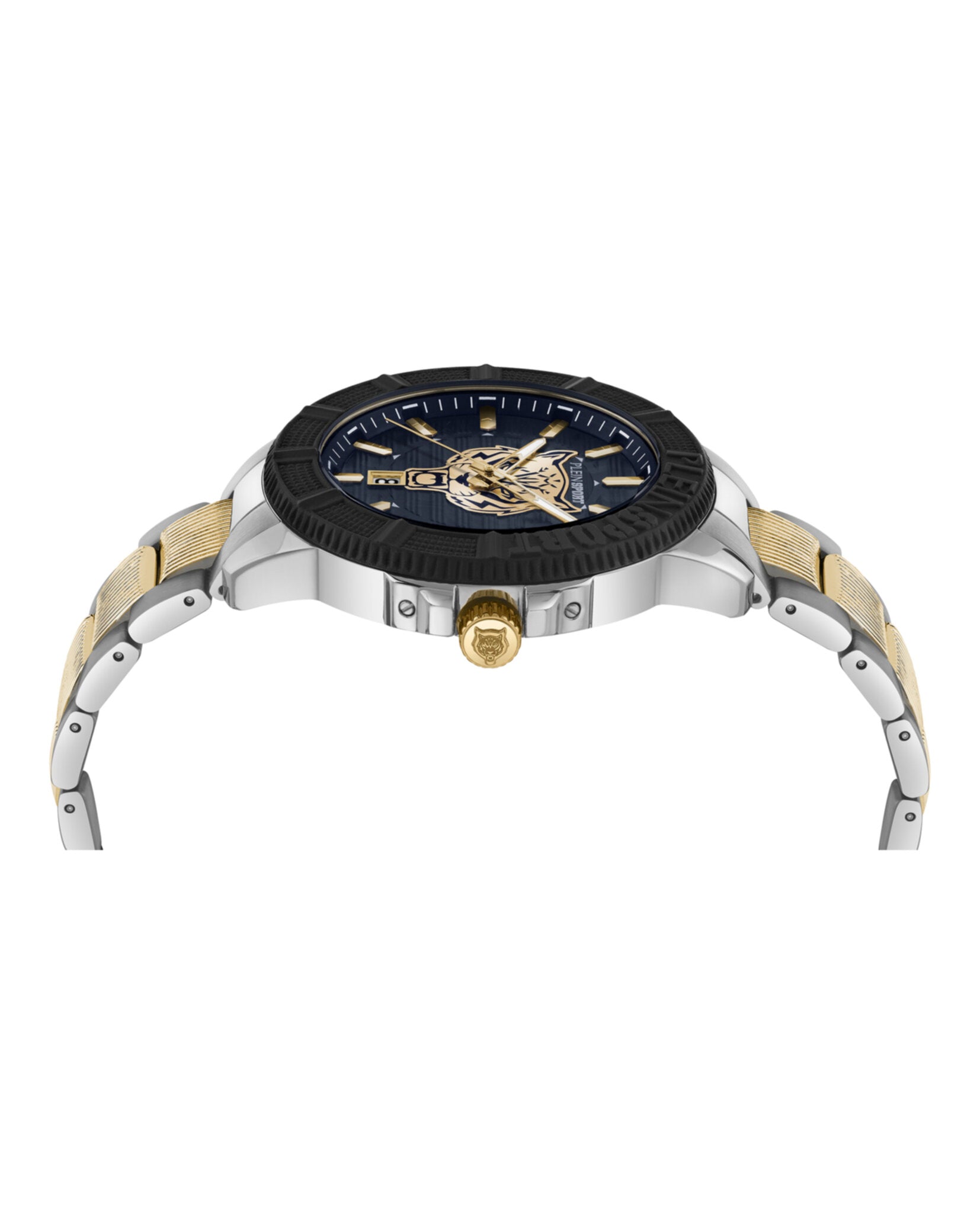 Plein Sport Mens Two Tone 45mm Bracelet Fashion Watch