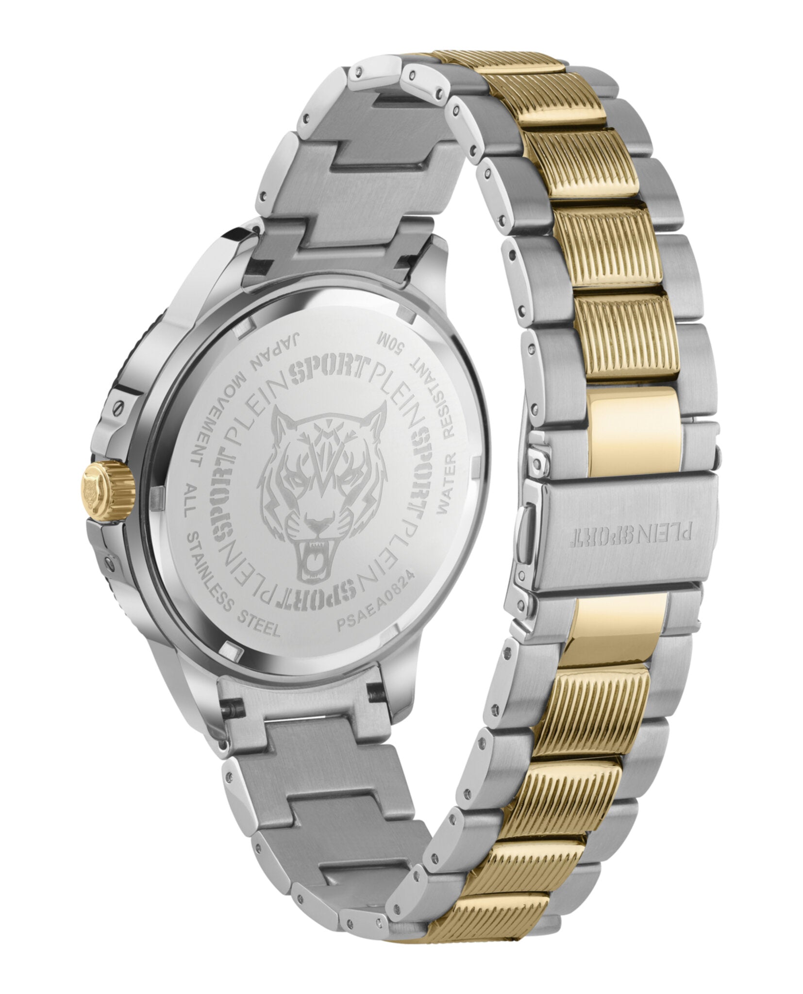 Plein Sport Mens Two Tone 45mm Bracelet Fashion Watch