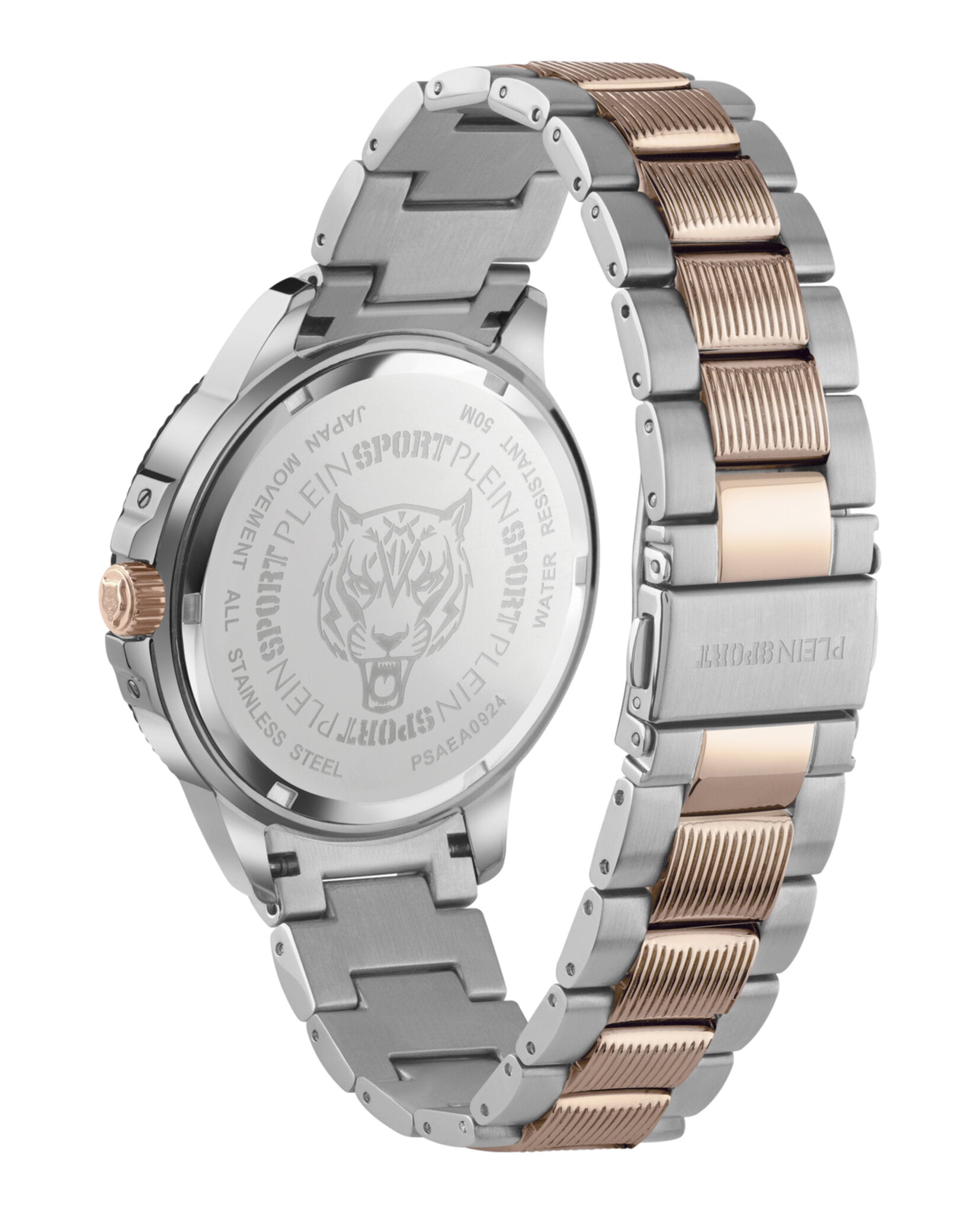 Plein Sport Mens  Two Tone 45mm Bracelet Fashion Watch