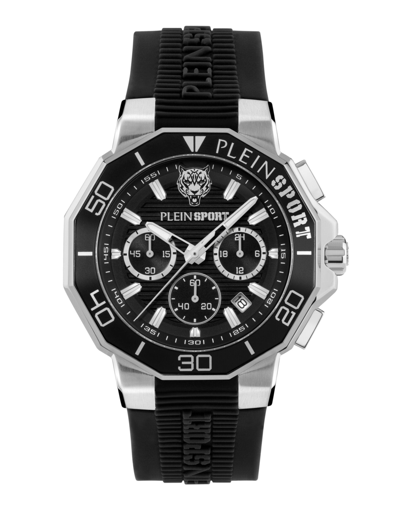 Plein Sport Mens Stainless Steel 46mm Strap Fashion Watch