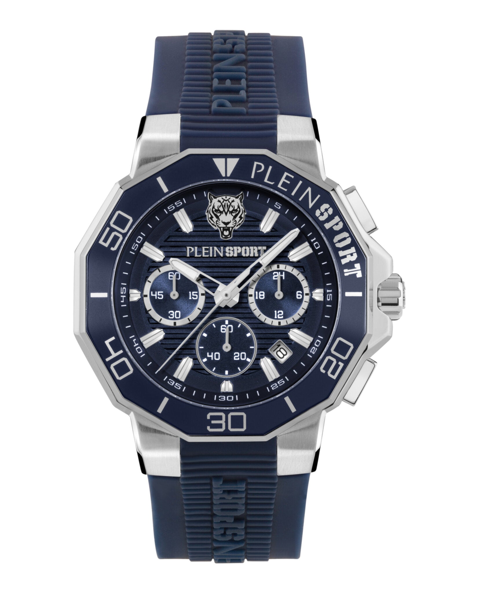 Plein Sport Mens Stainless Steel 46mm Strap Fashion Watch