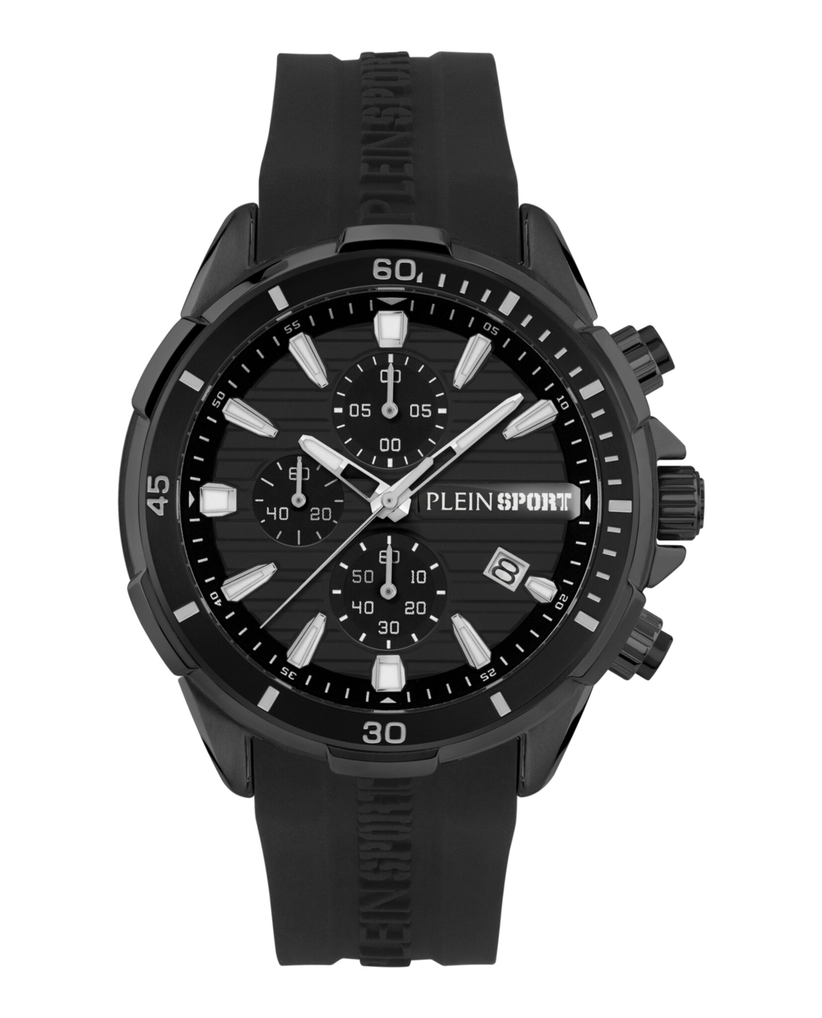 Plein Sport Mens  Black 46mm Strap Fashion Watch