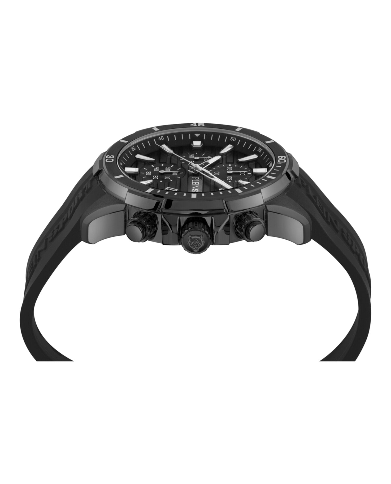 Plein Sport Mens  Black 46mm Strap Fashion Watch