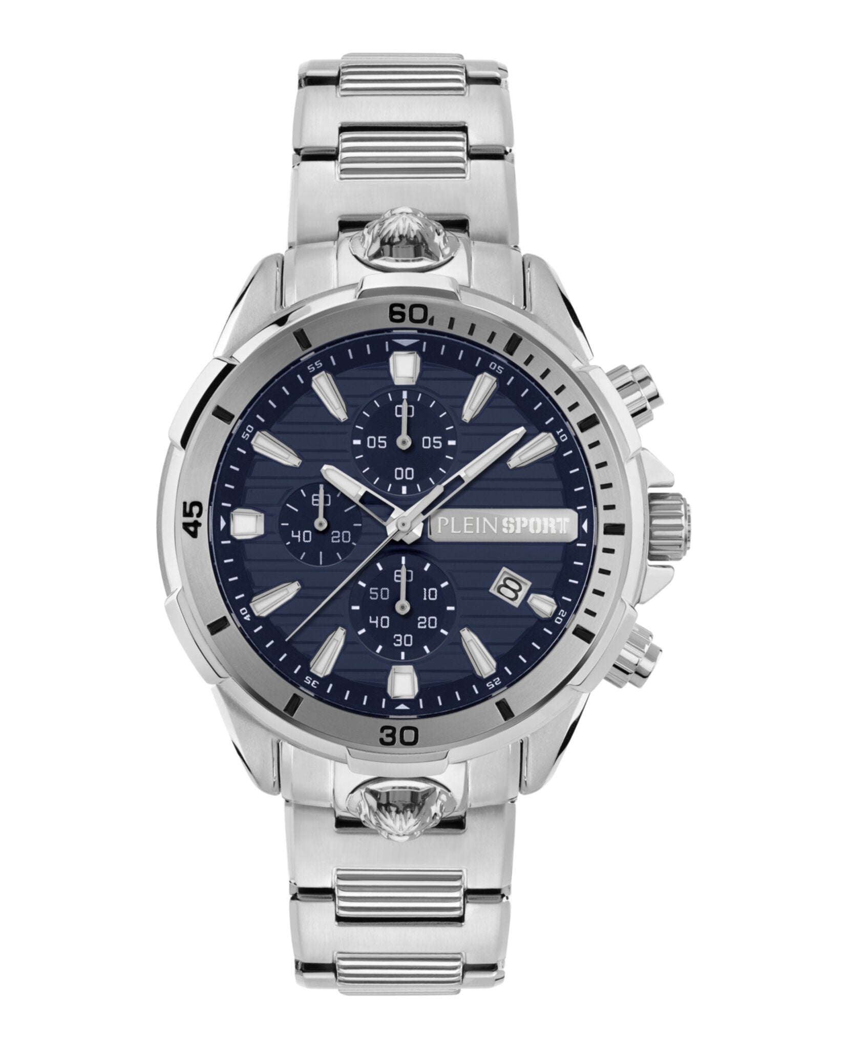 Plein Sport Mens Stainless Steel 46mm Bracelet Fashion Watch
