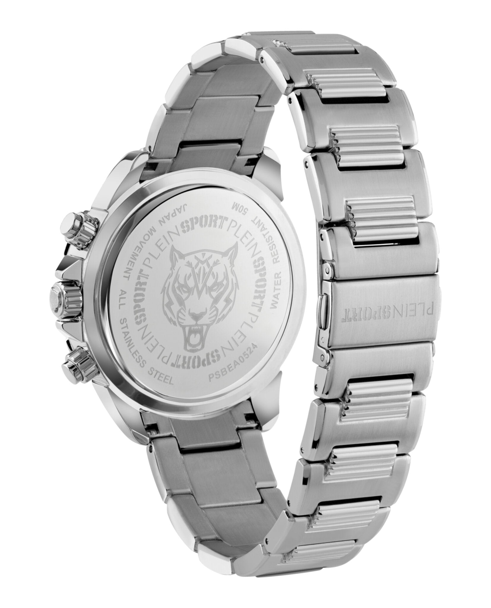 Plein Sport Mens Stainless Steel 46mm Bracelet Fashion Watch