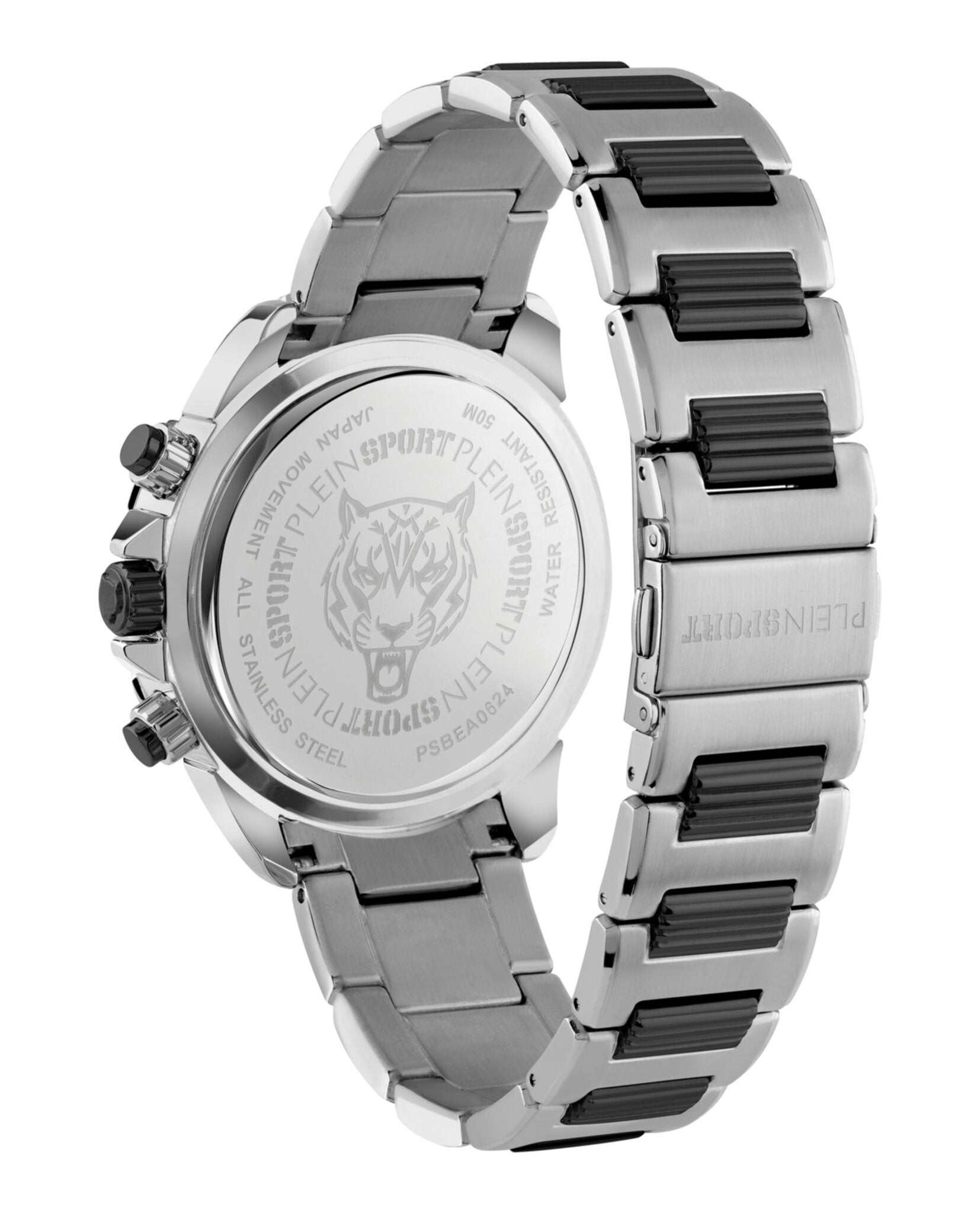 Plein Sport Mens Two Tone 46mm Bracelet Fashion Watch