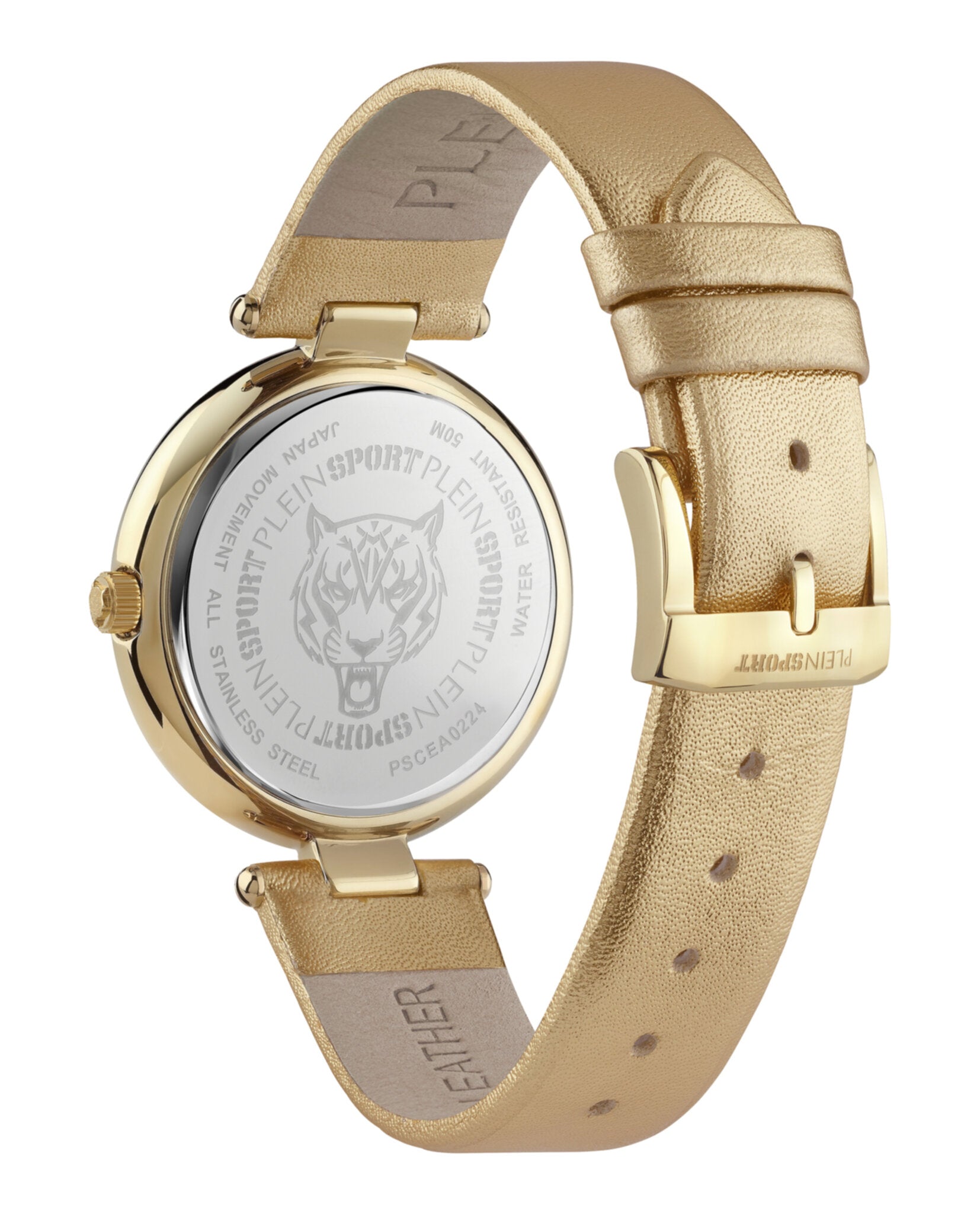 Plein Sport Womens Gold 38mm Strap Fashion Watch