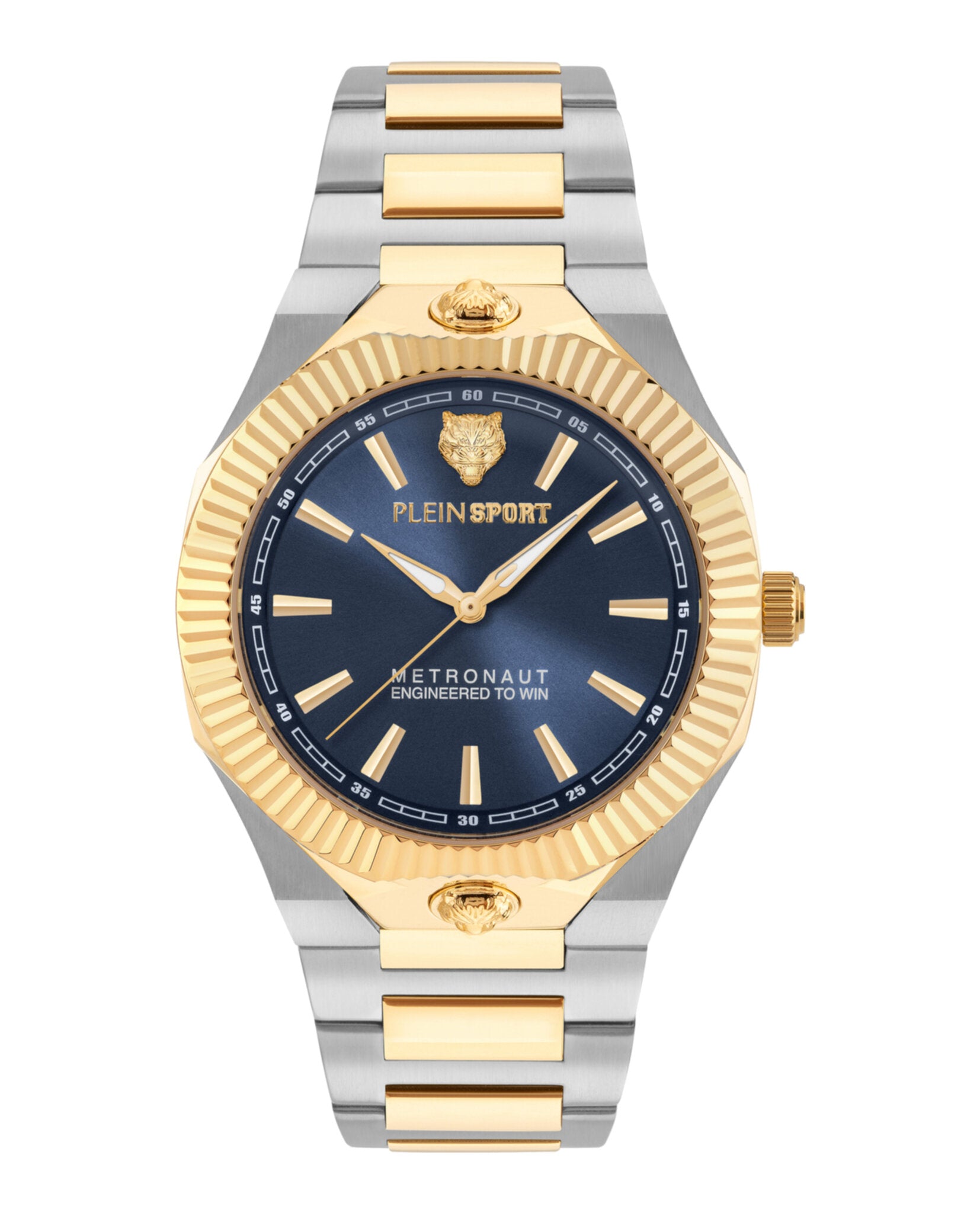 Plein Sport Mens Two Tone 42mm Bracelet Fashion Watch