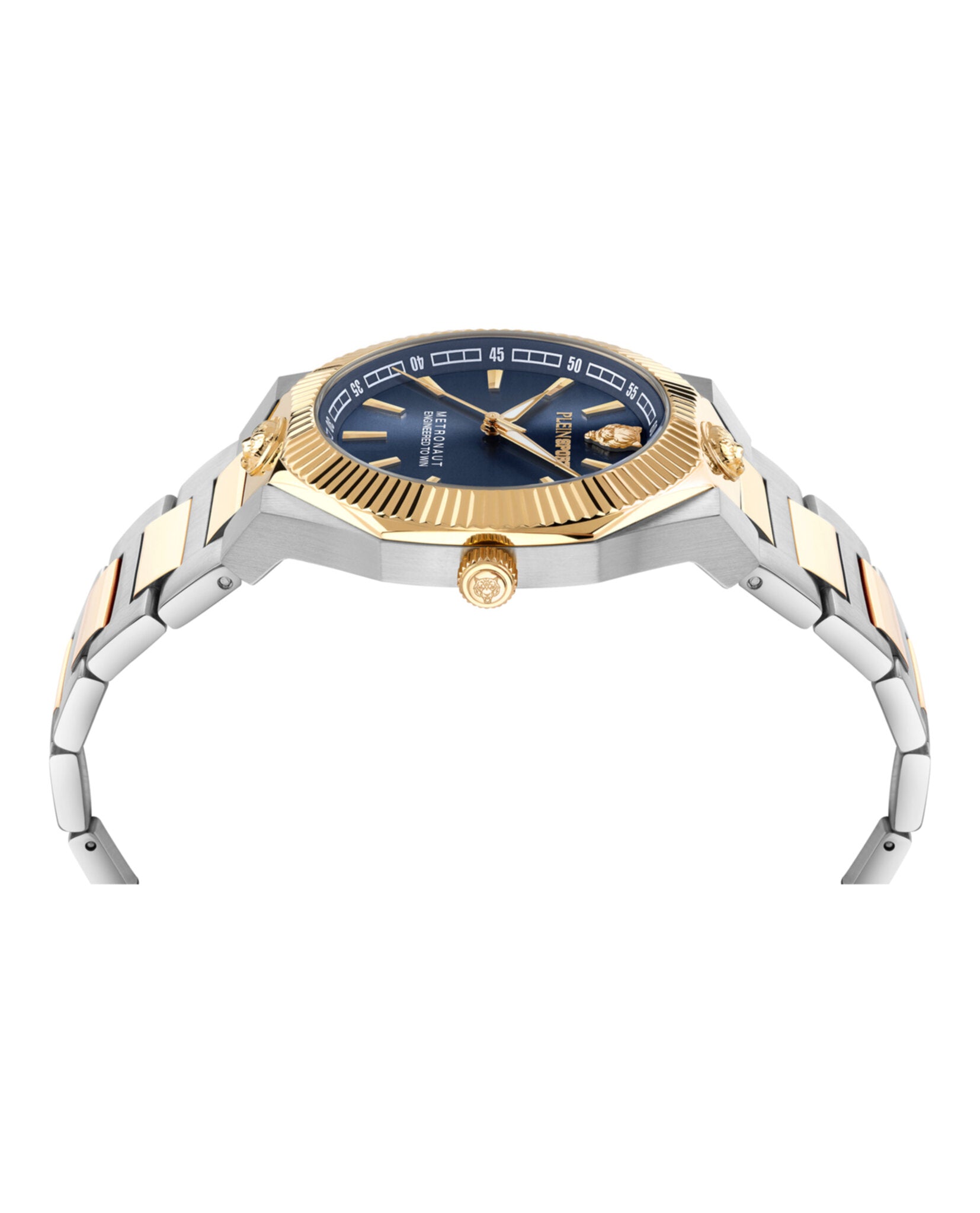 Plein Sport Mens Two Tone 42mm Bracelet Fashion Watch