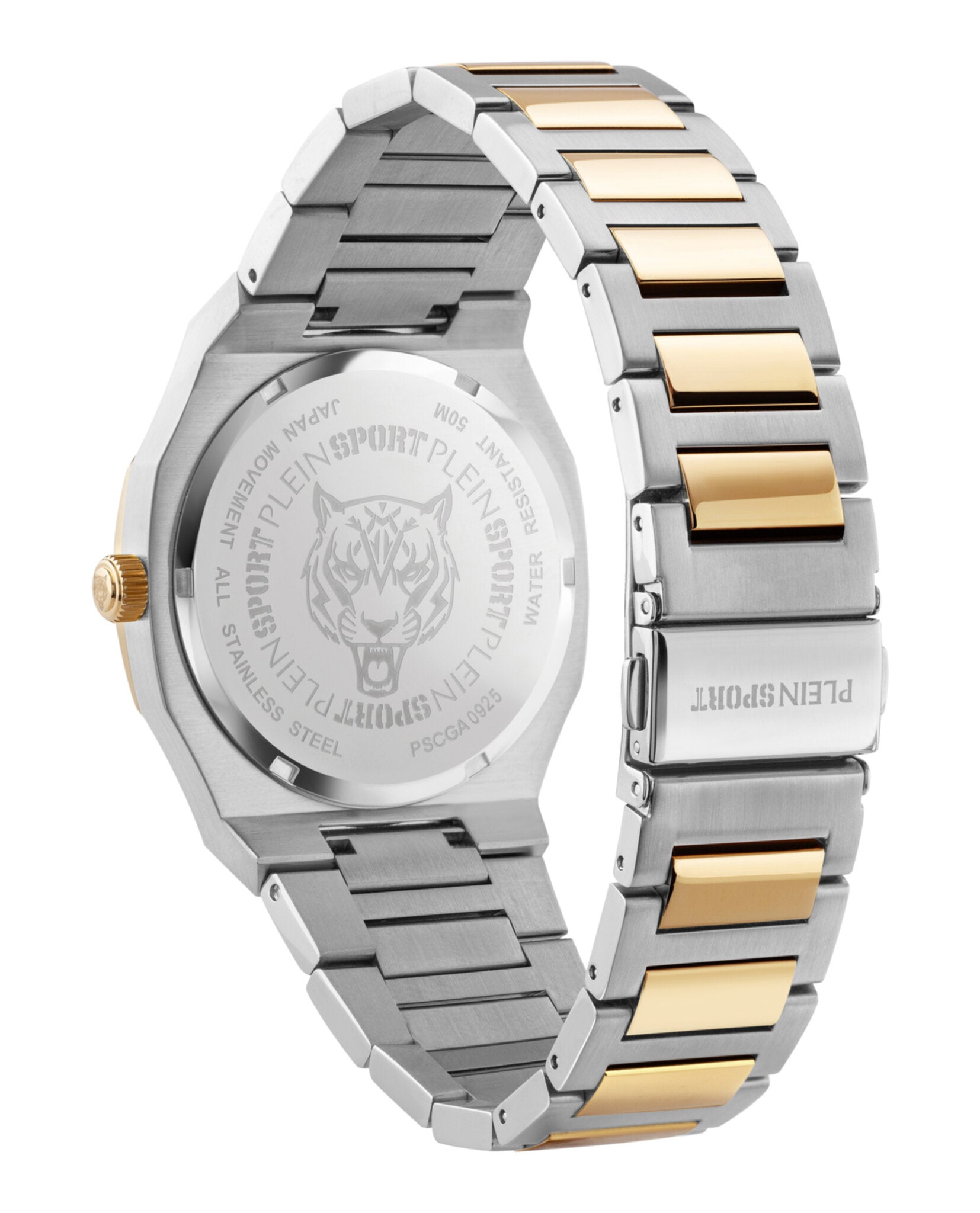 Plein Sport Mens Two Tone 42mm Bracelet Fashion Watch