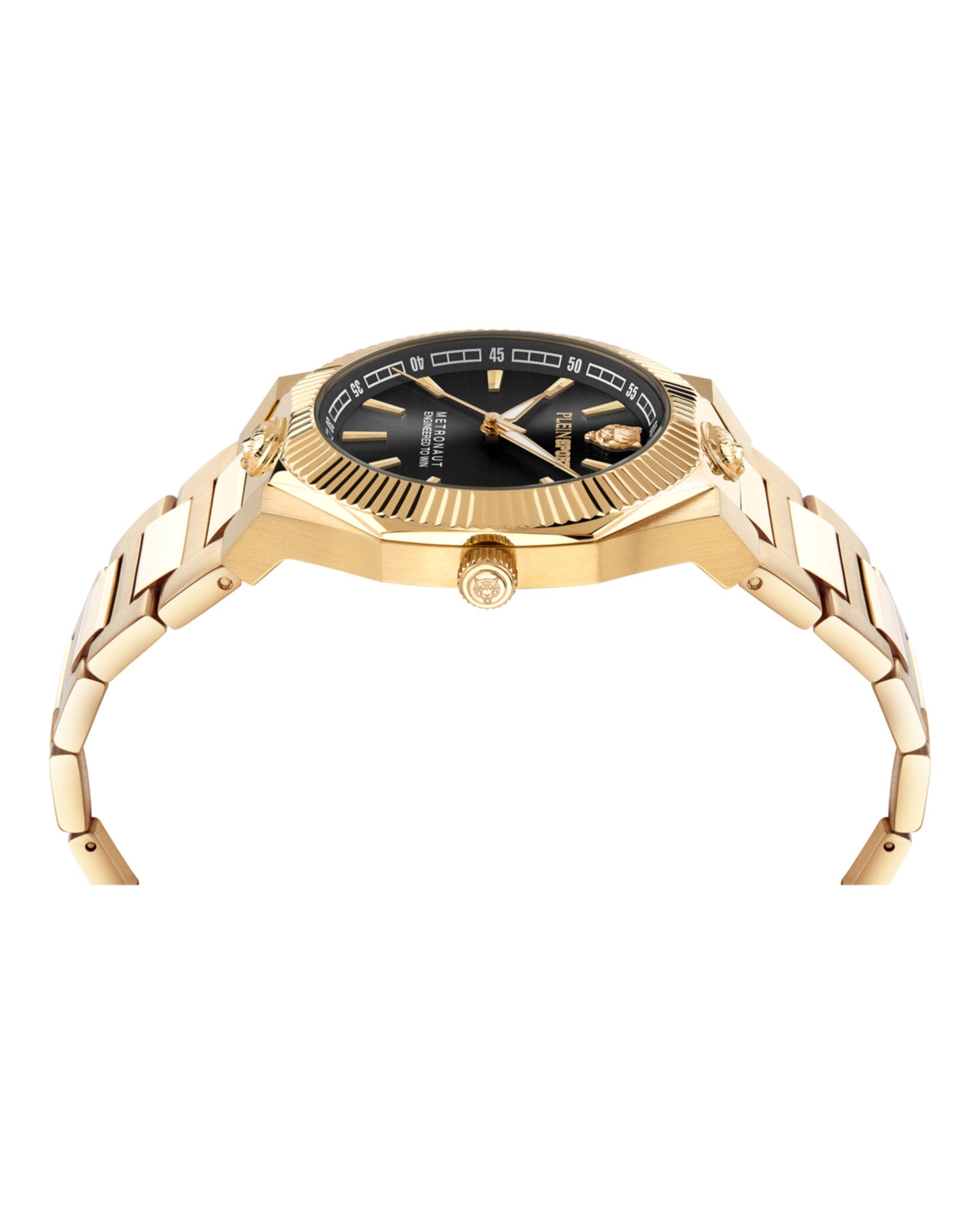 Plein Sport Mens Gold 42mm Bracelet Fashion Watch