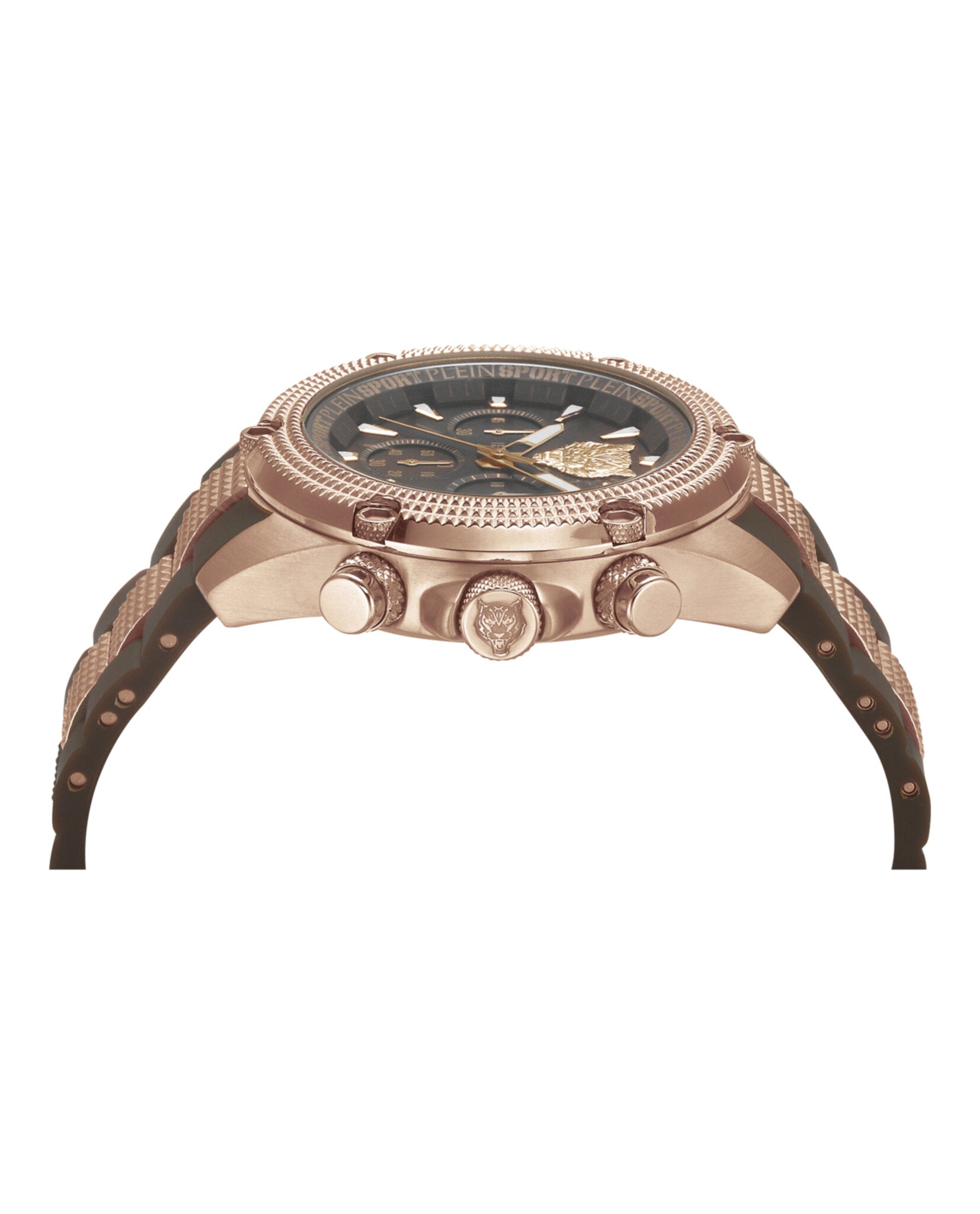 Plein Sport Mens Rose Gold 44mm Strap Fashion Watch