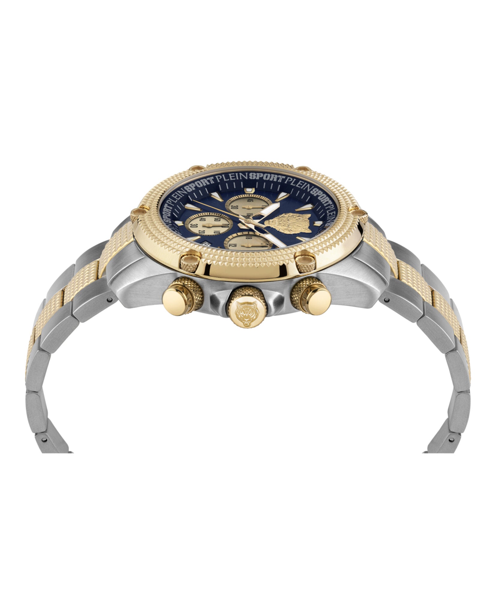 Plein Sport Mens Two Tone 44mm Bracelet Fashion Watch