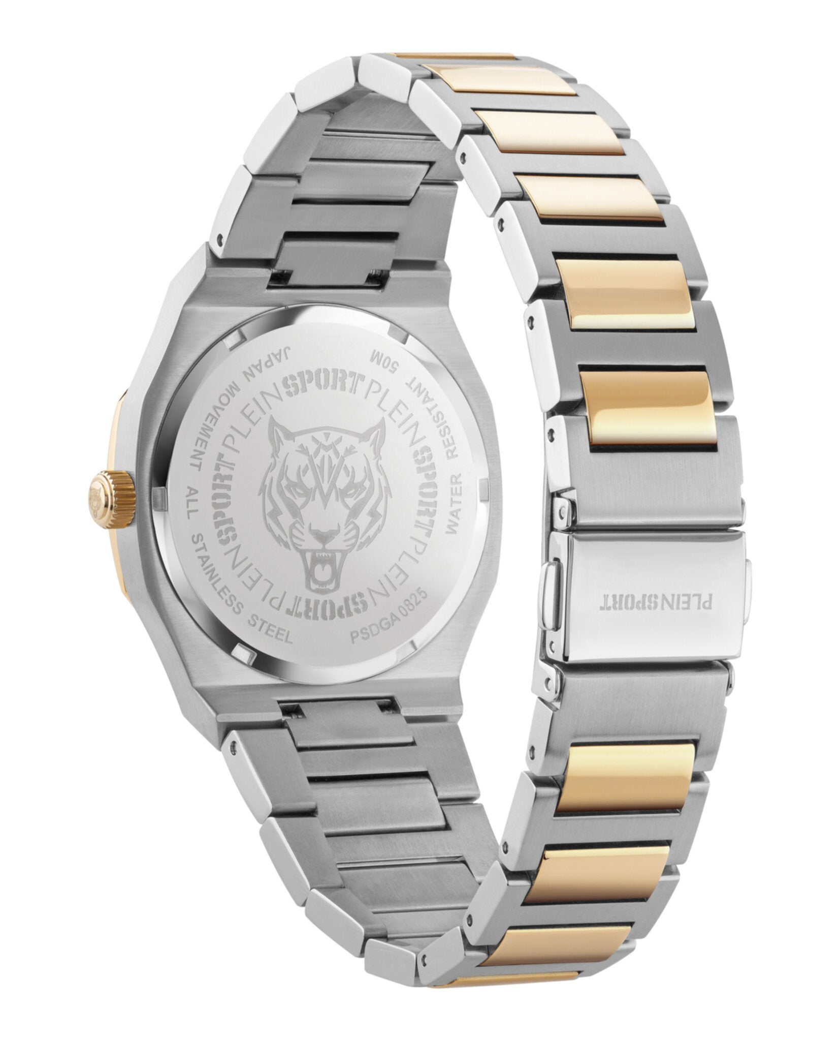 Plein Sport Womens Two Tone 36mm Bracelet Fashion Watch