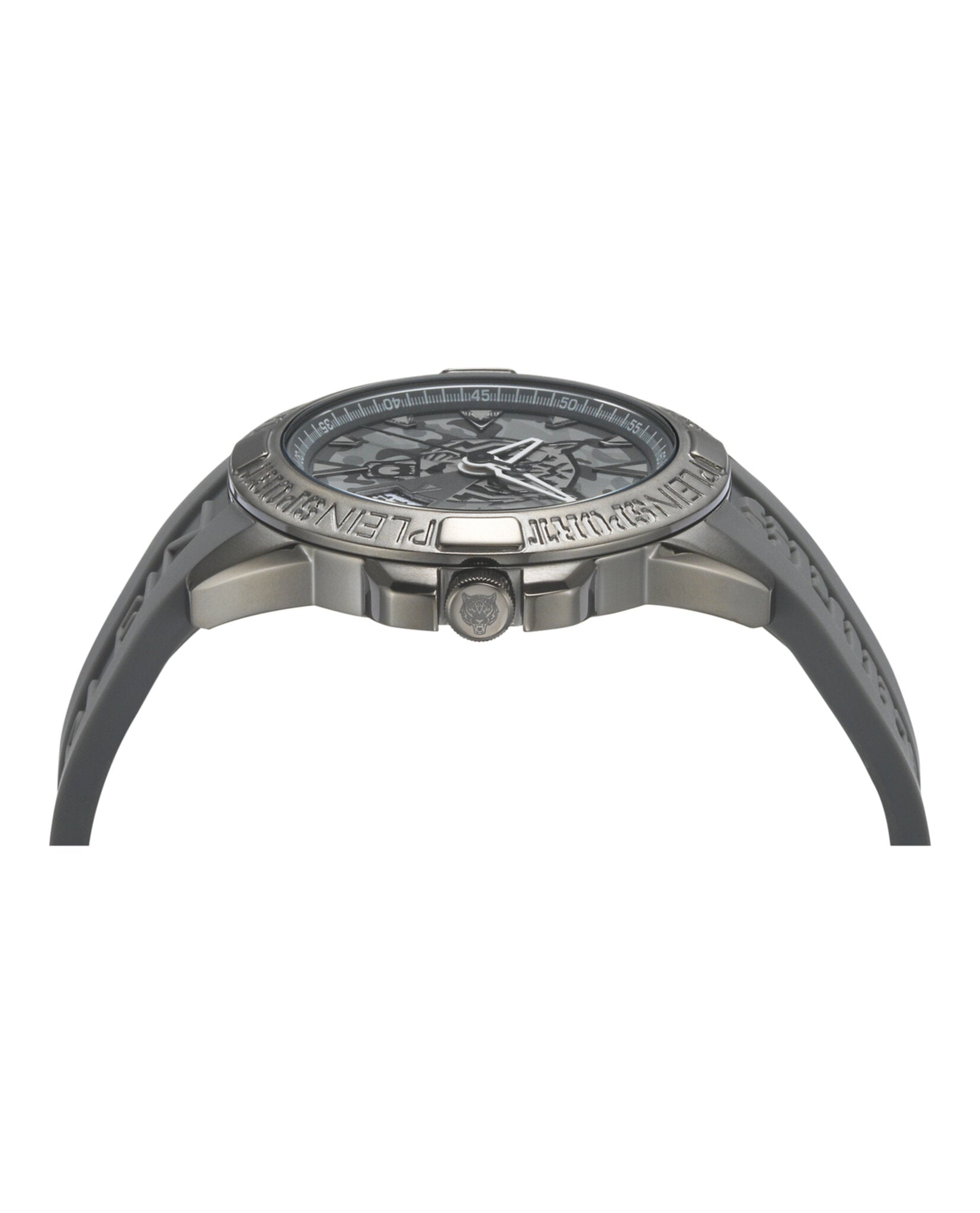 Plein Sport Mens Grey 44mm Strap Fashion Watch