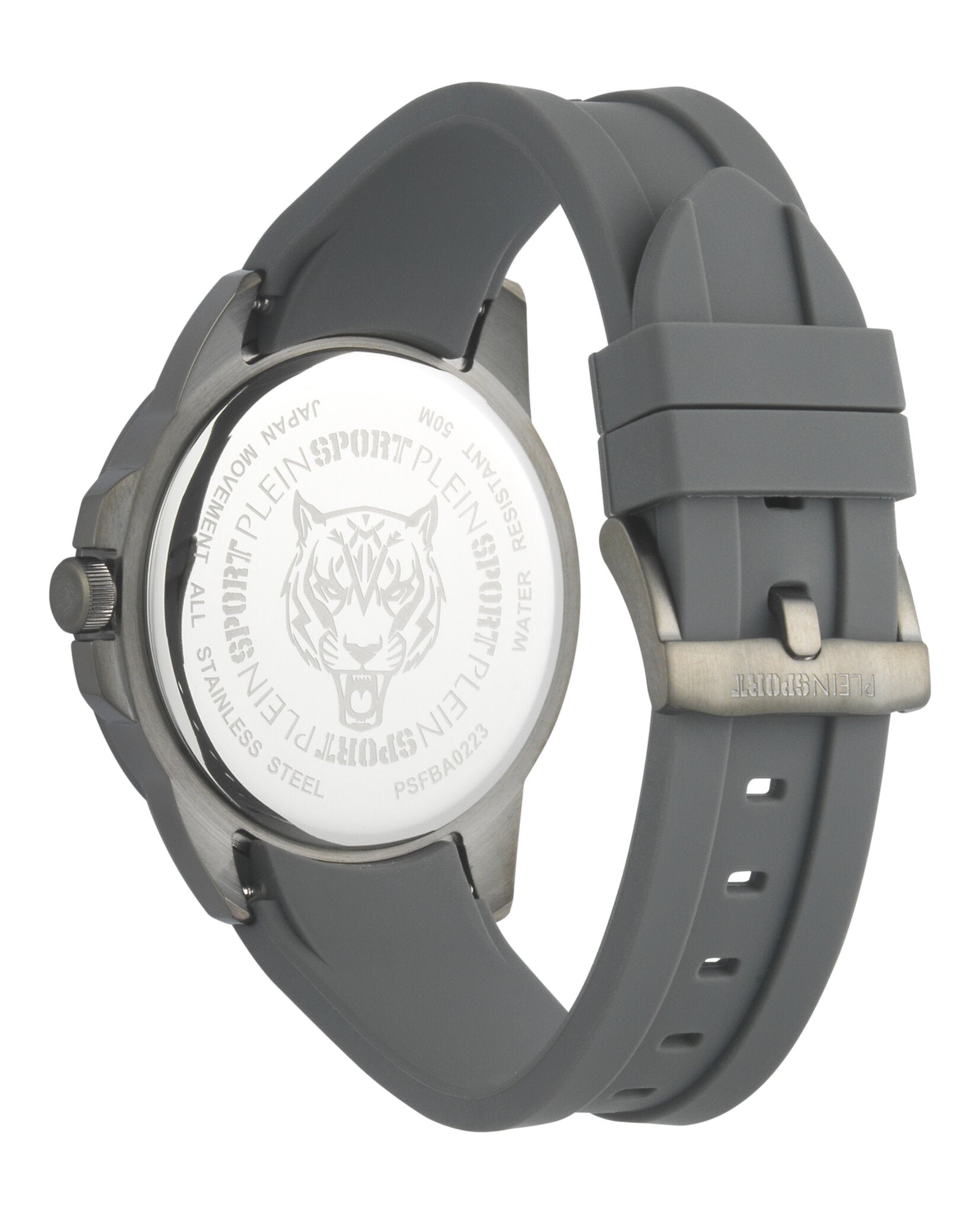 Plein Sport Mens Grey 44mm Strap Fashion Watch