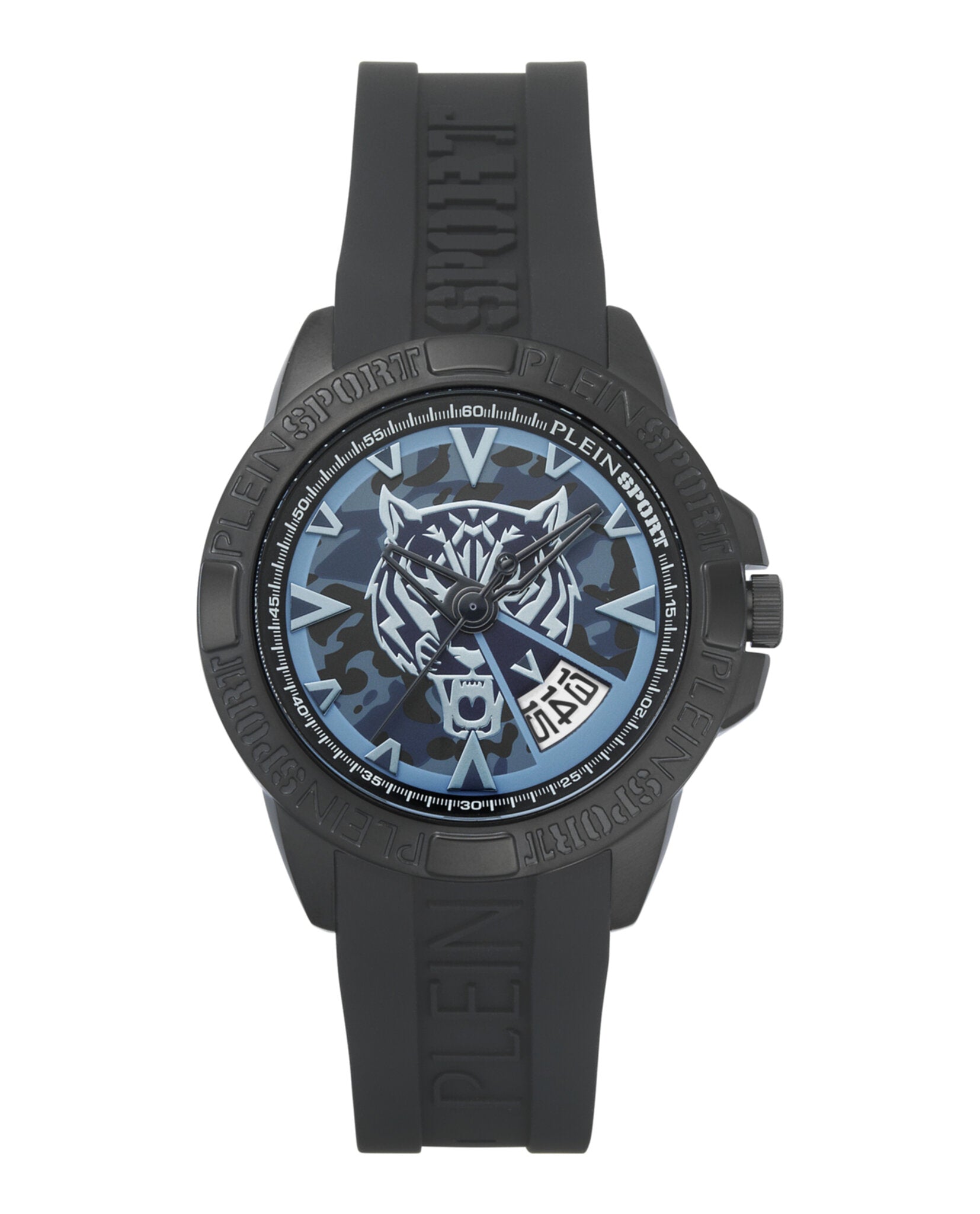 Plein Sport Mens Touchdown 44mm Strap Fashion Watch