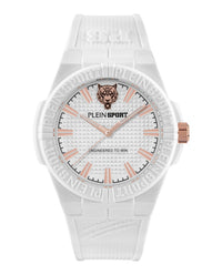 Plein Sport Mens White 42mm Strap Fashion Watch