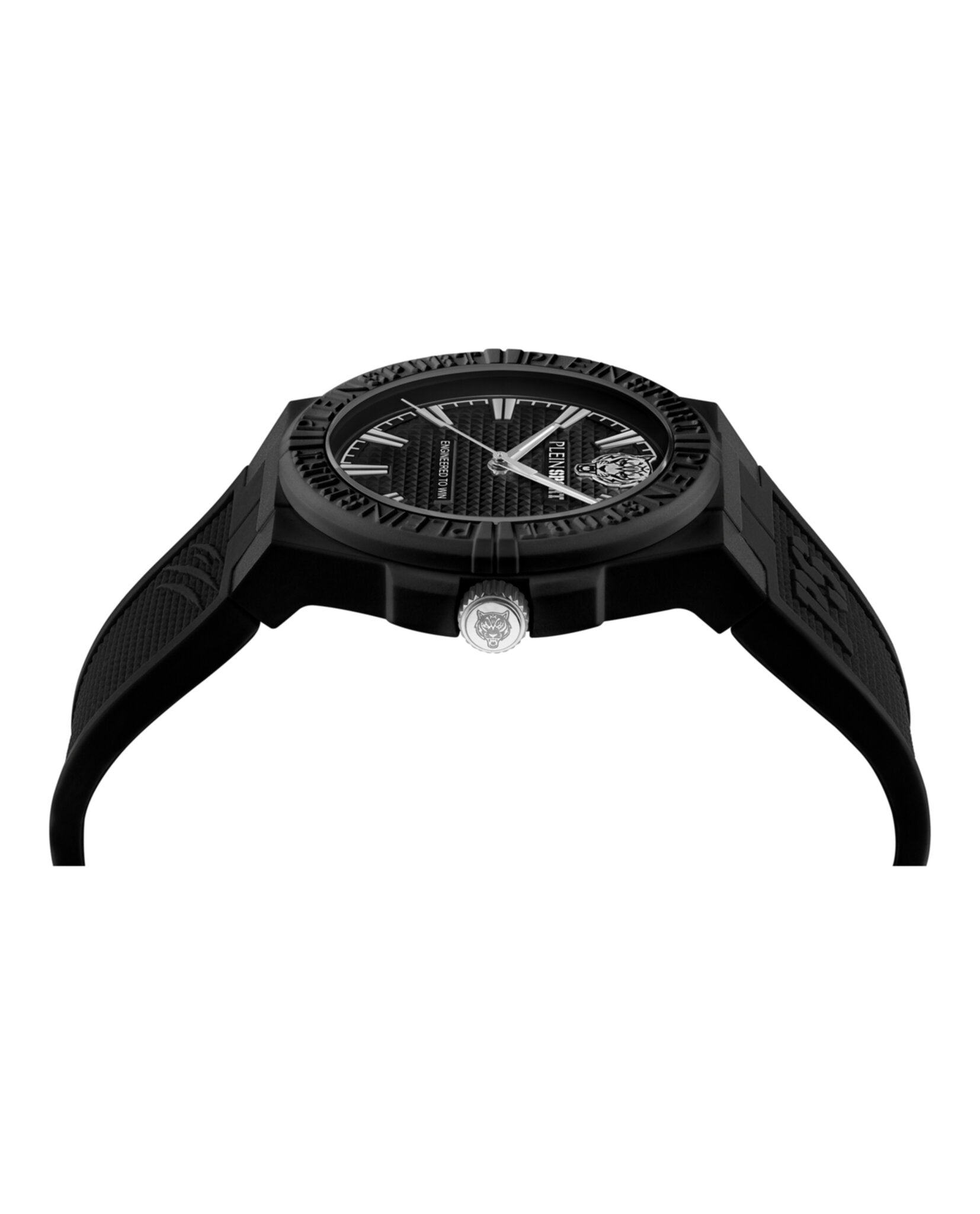 Plein Sport Mens Black 42mm Strap Fashion Watch